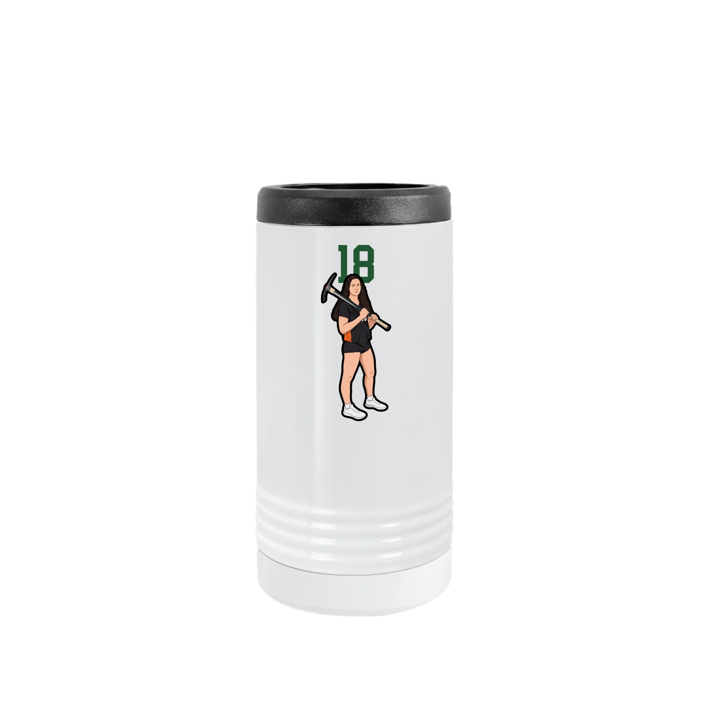 Slim Beverage Holder — Number Top in White