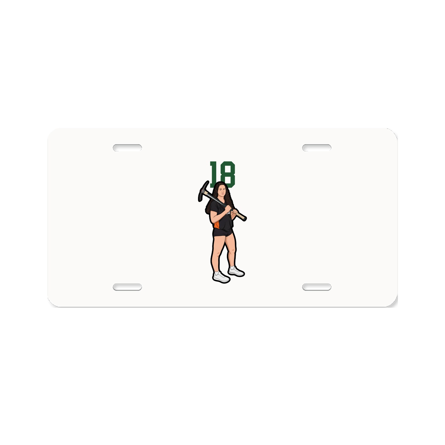 License Plate — Number Top in Classic