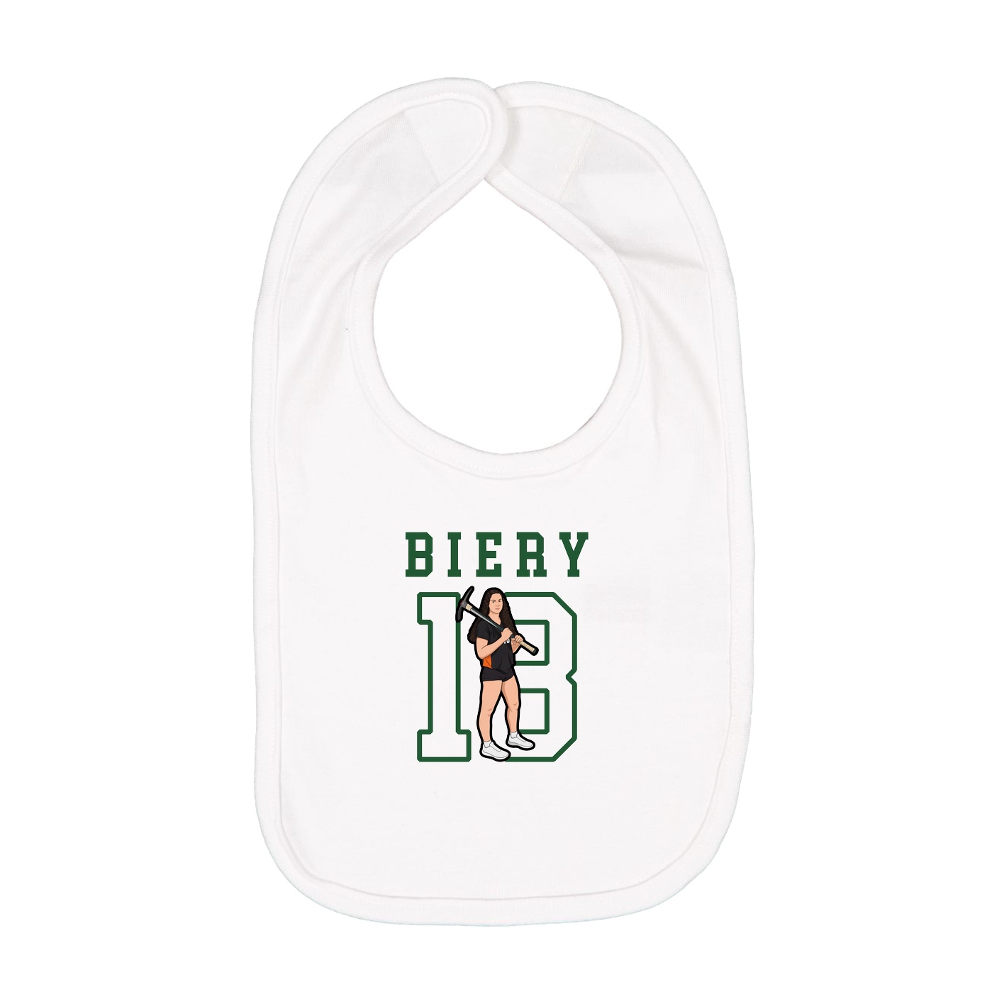 Infant Bib — Shirsey in White