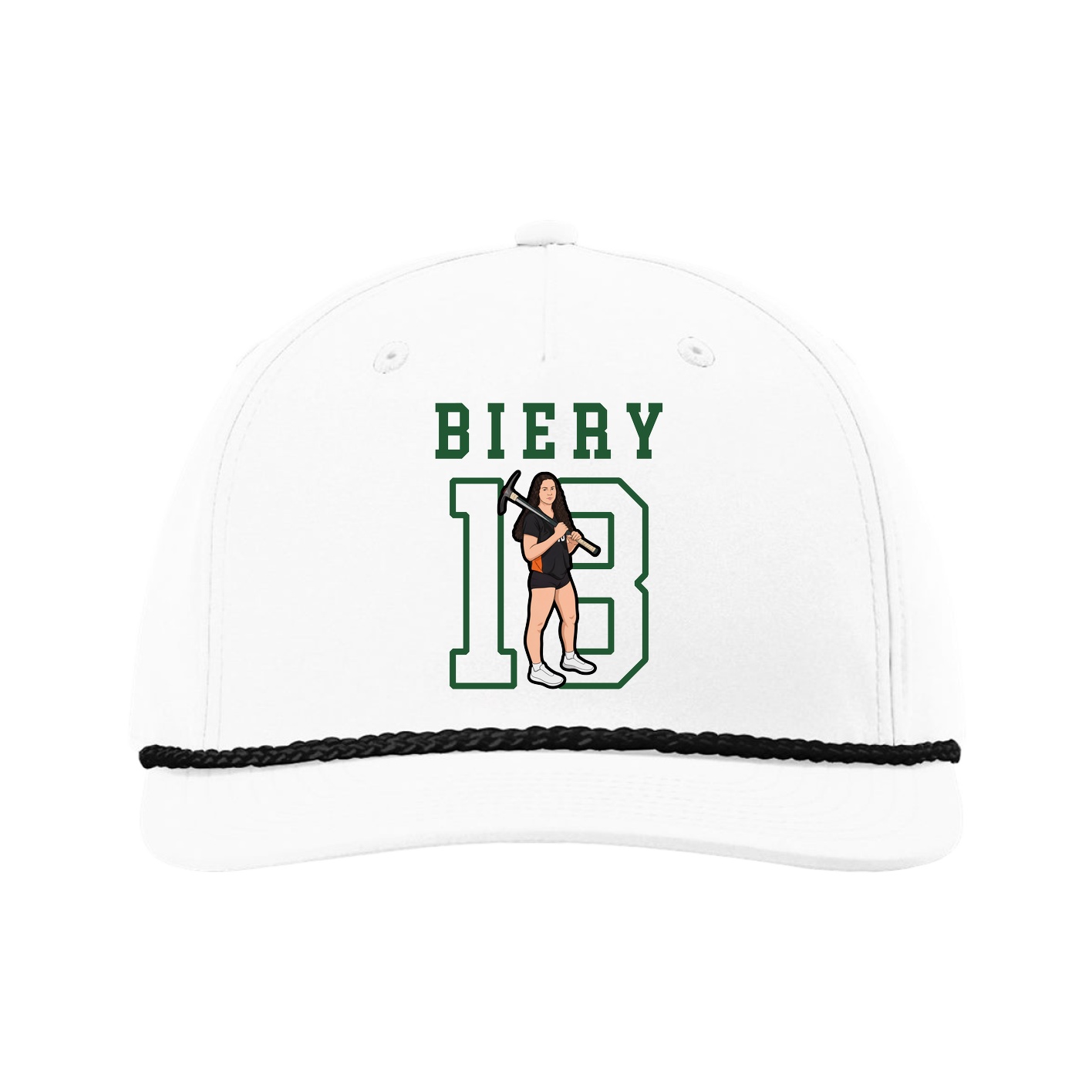 Five-Panel Classic Rope Cap — Shirsey in White