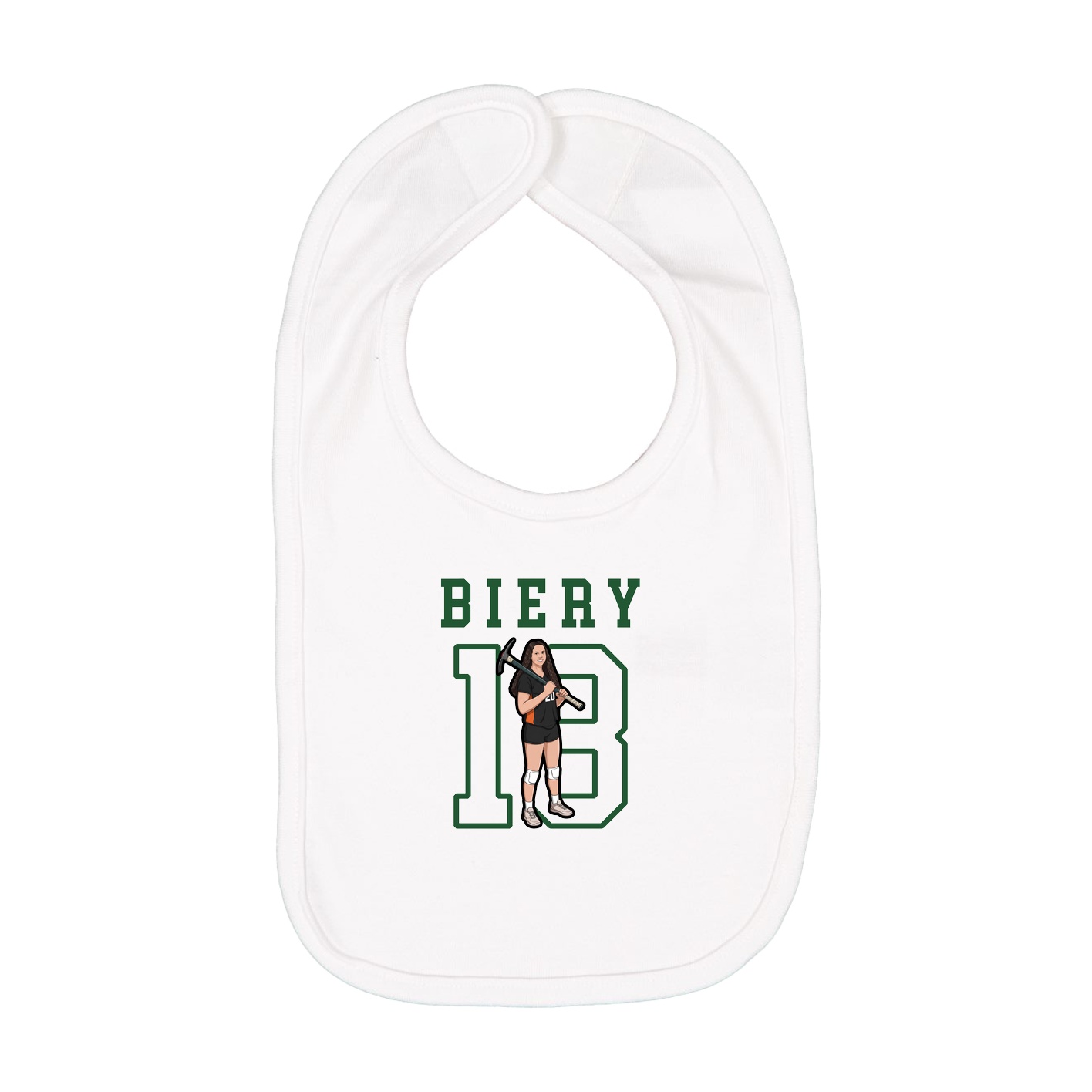 Infant Bib — Shirsey in White