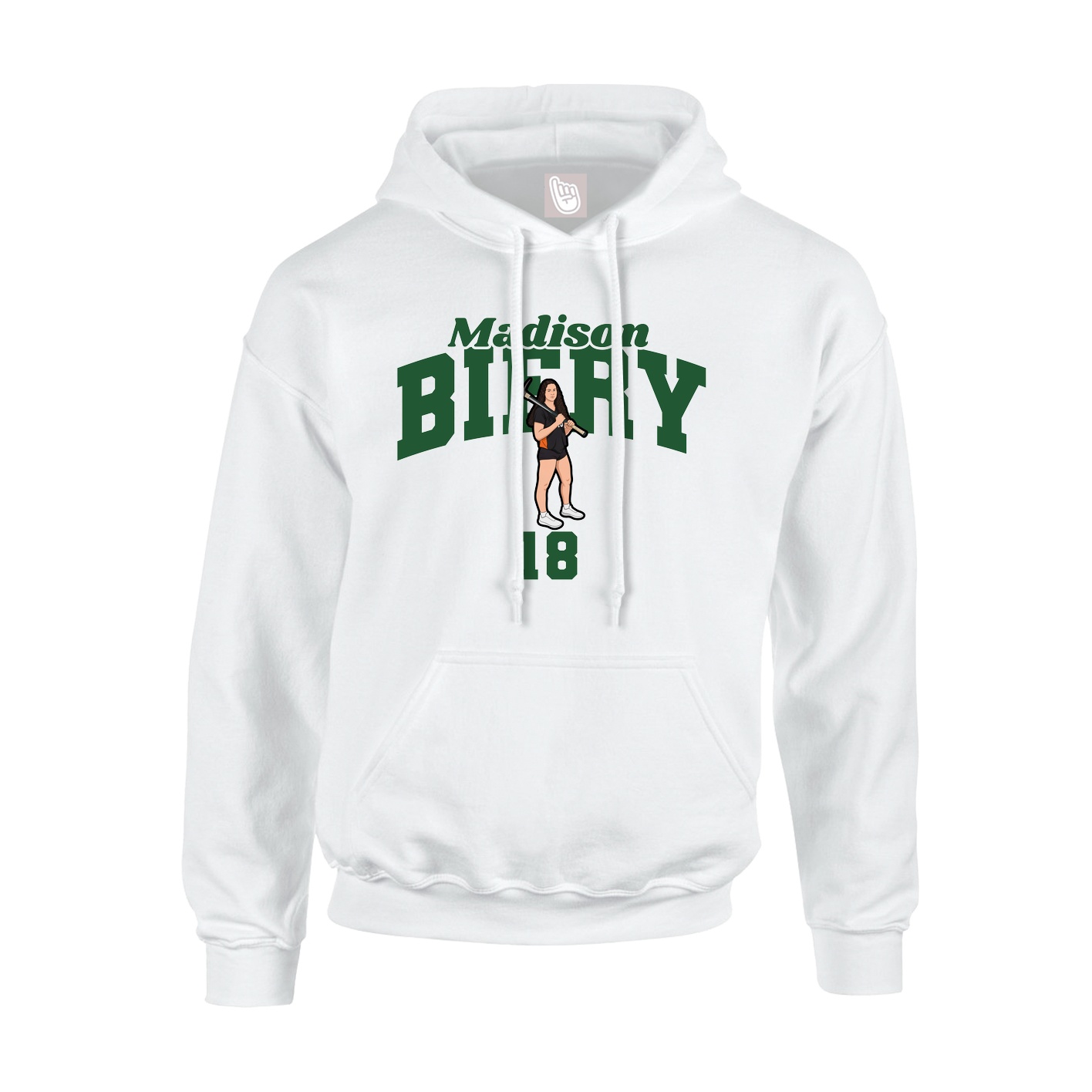 Hoodie — Signature Arch in White