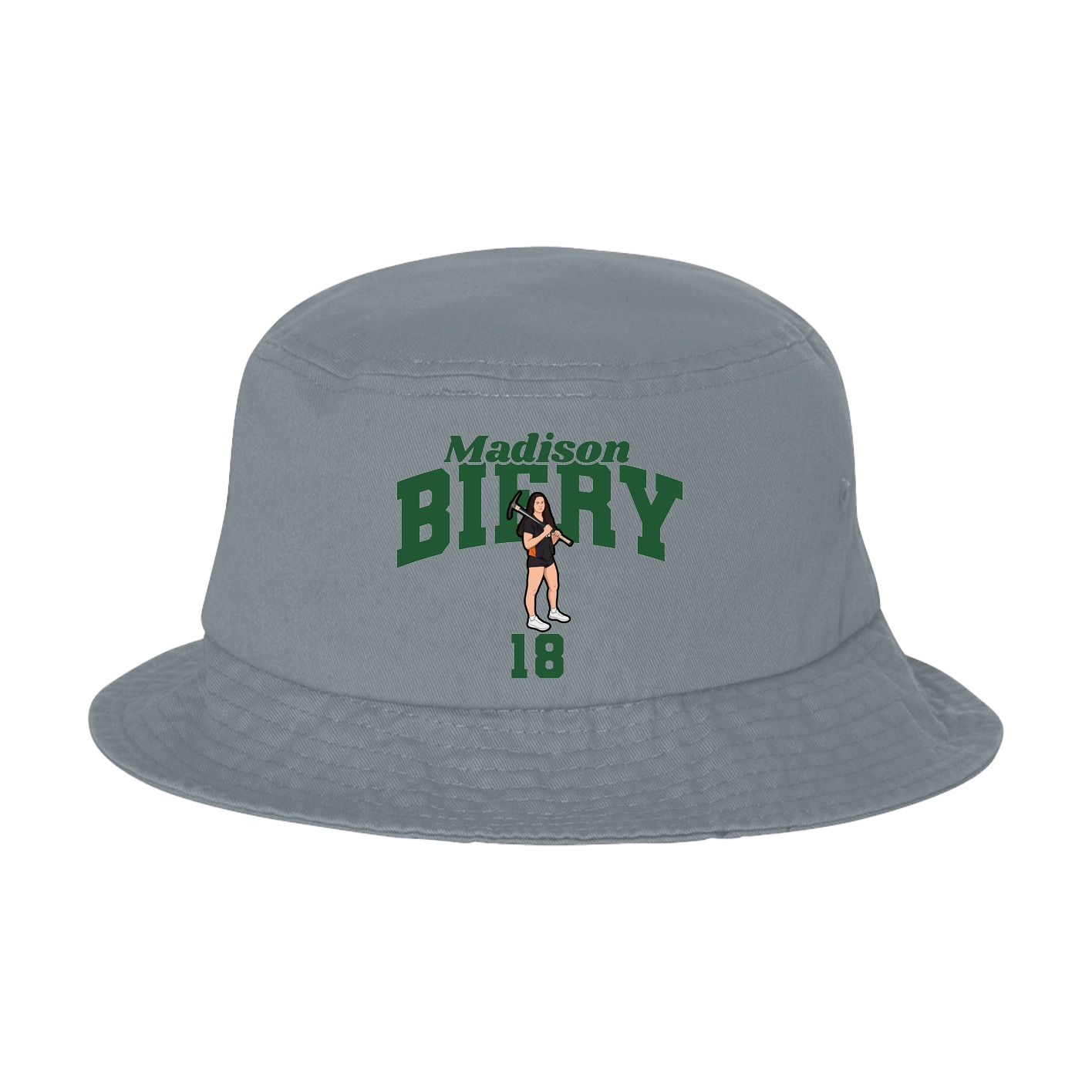 Bucket Cap — Signature Arch in Grey