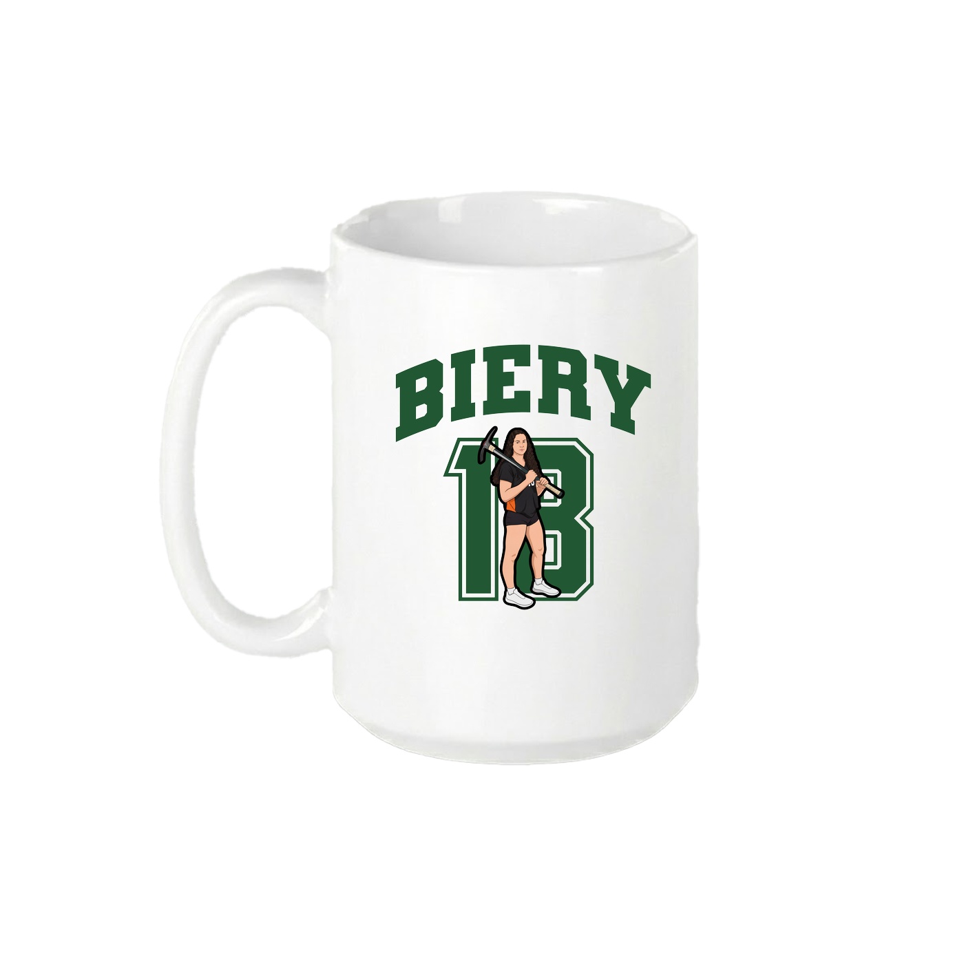 15oz Coffee Mug — Number in White