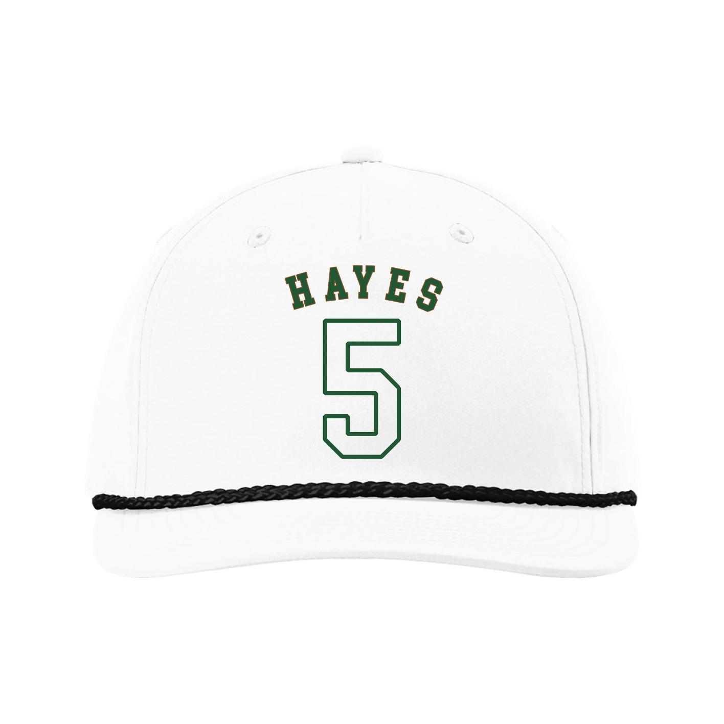Five-Panel Classic Rope Cap — Shirsey Arch in White