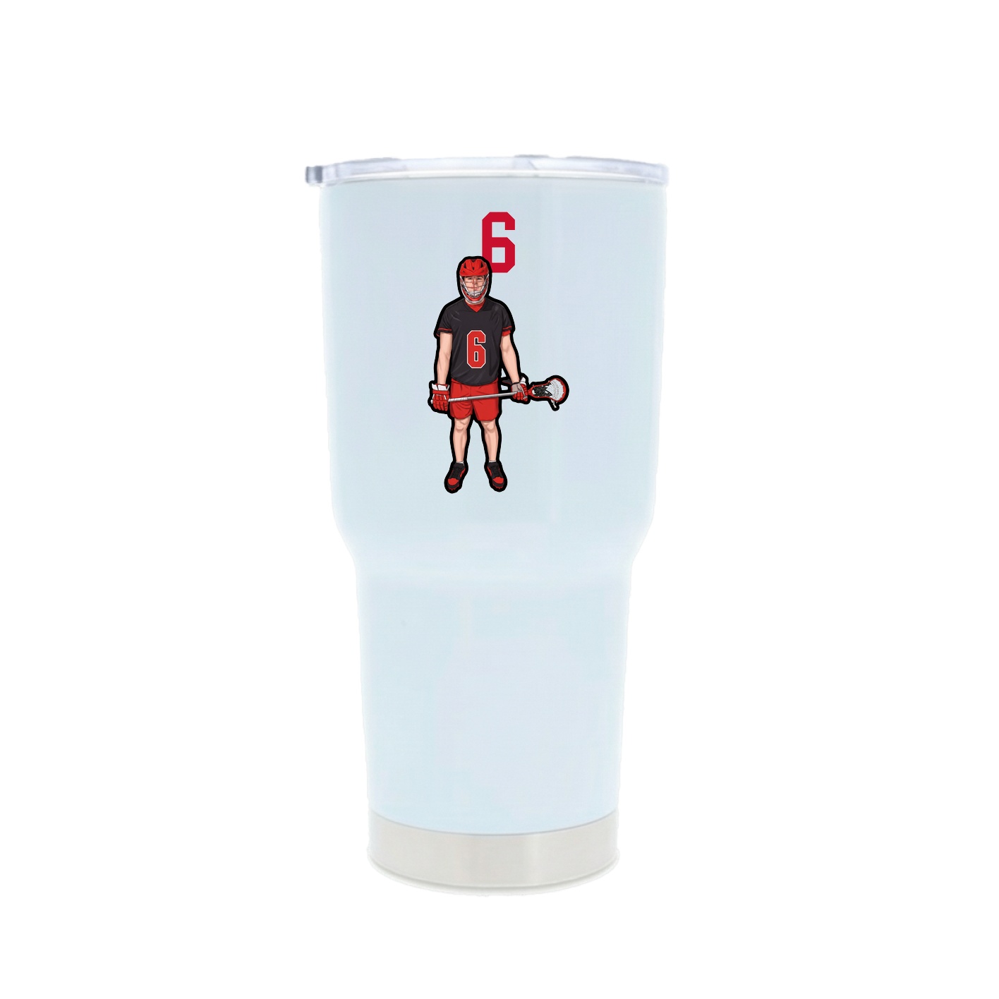 30oz Stainless Steel Tumbler — Number Top in White