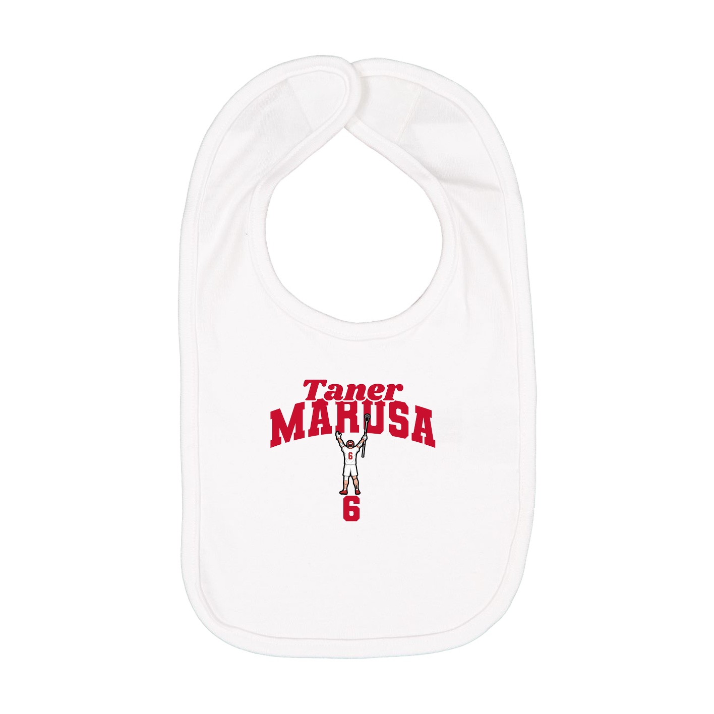 Infant Bib — Signature Arch in White
