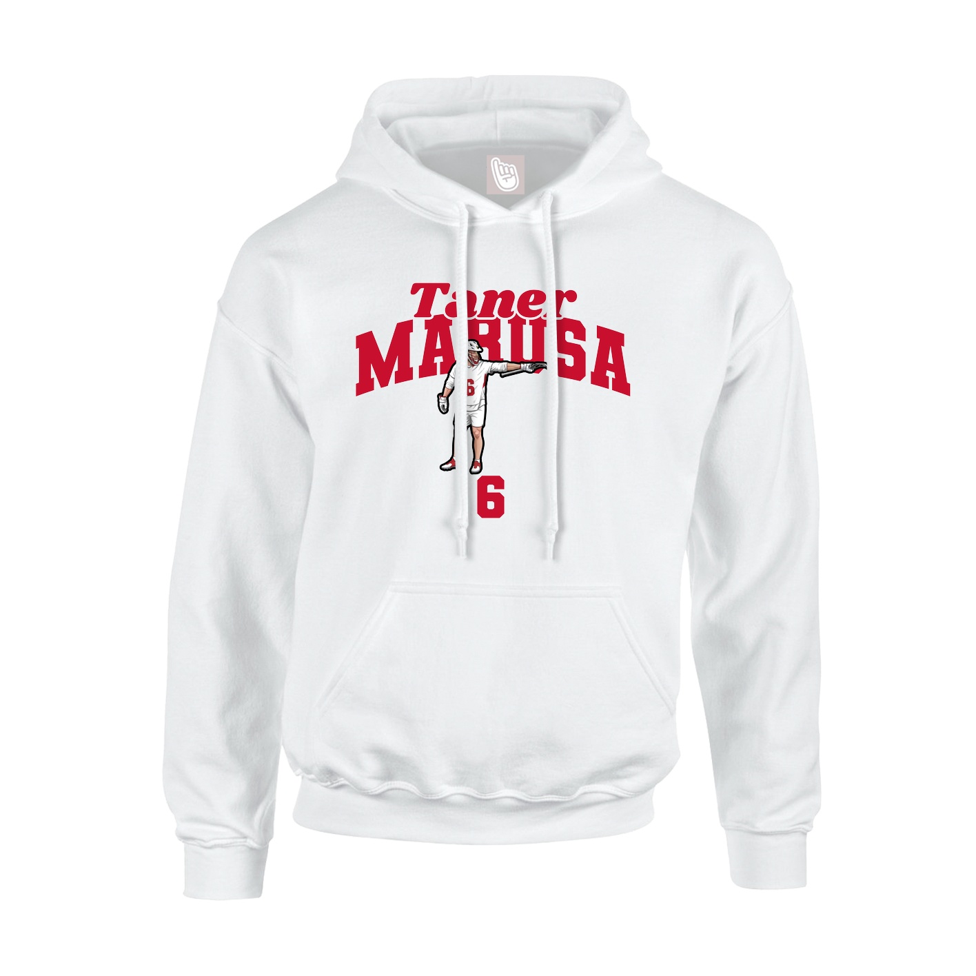 Hoodie — Signature Arch in White
