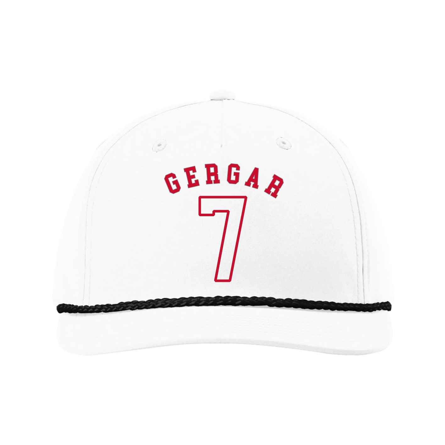 Five-Panel Classic Rope Cap — Shirsey Arch in White