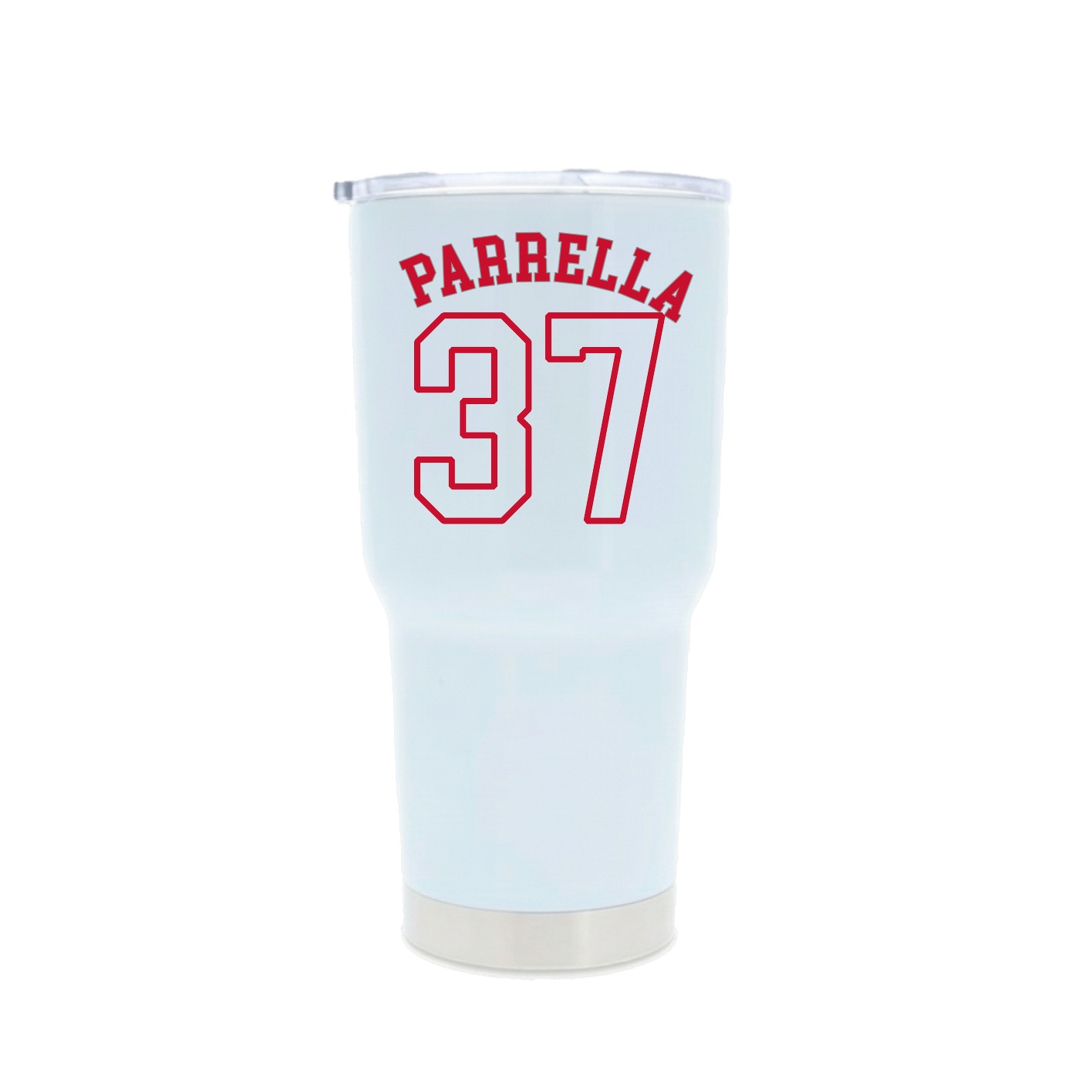 30oz Stainless Steel Tumbler — Shirsey Arch in White