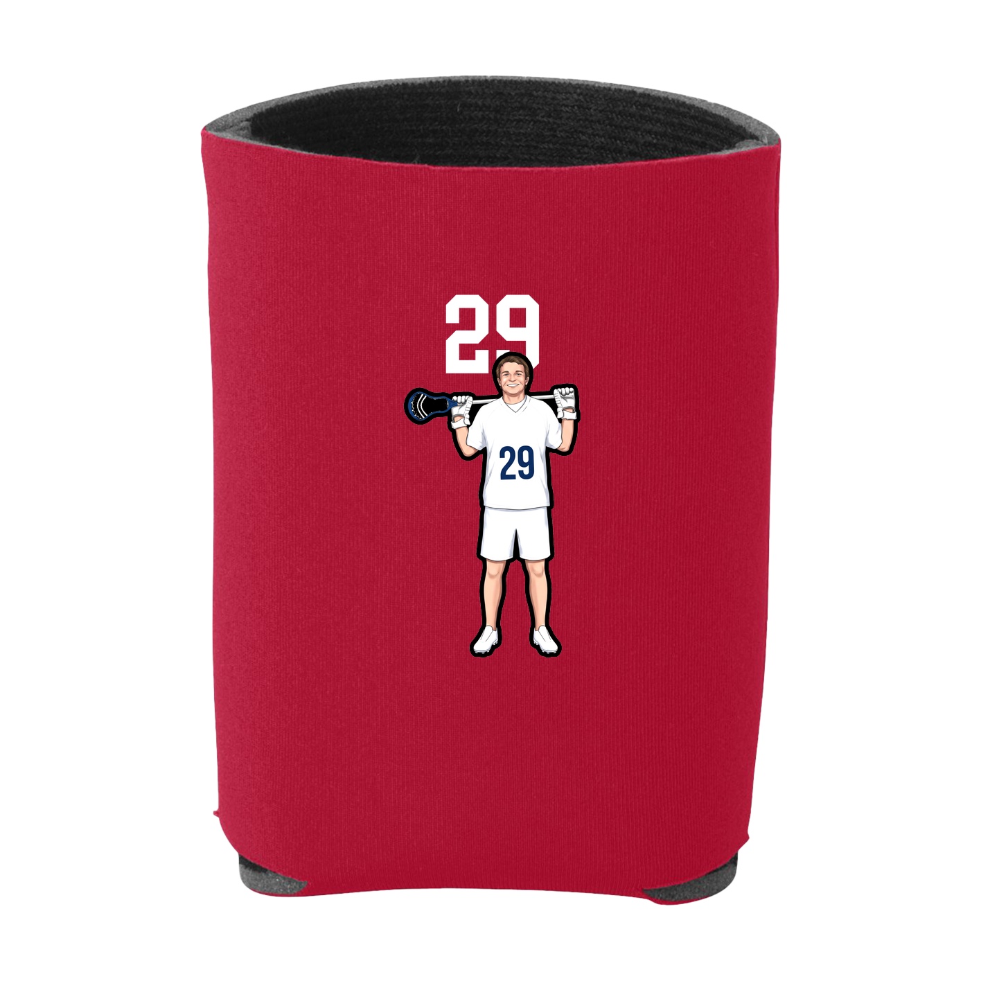 Can Holder — Number Top in Red