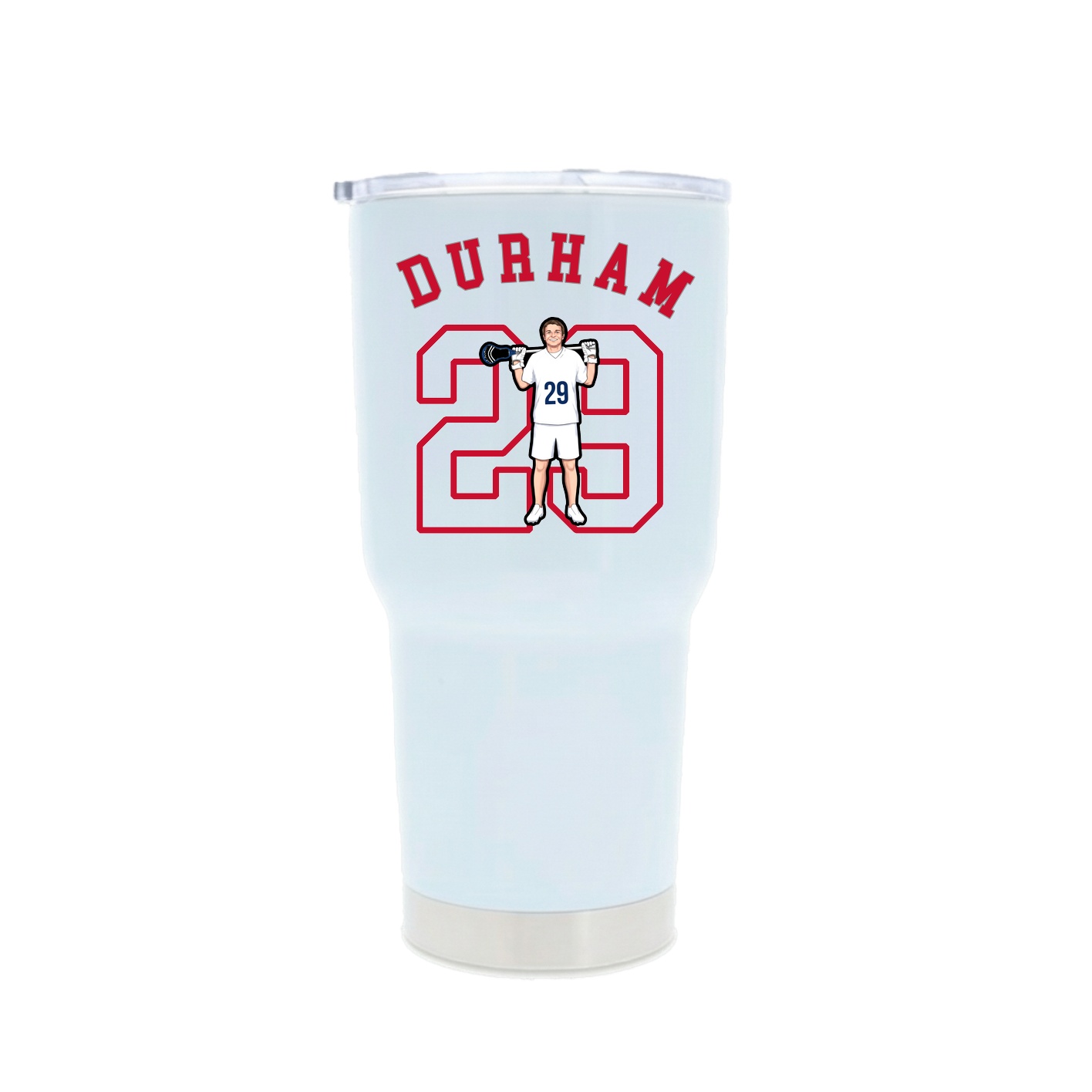 30oz Stainless Steel Tumbler — Shirsey Arch in White