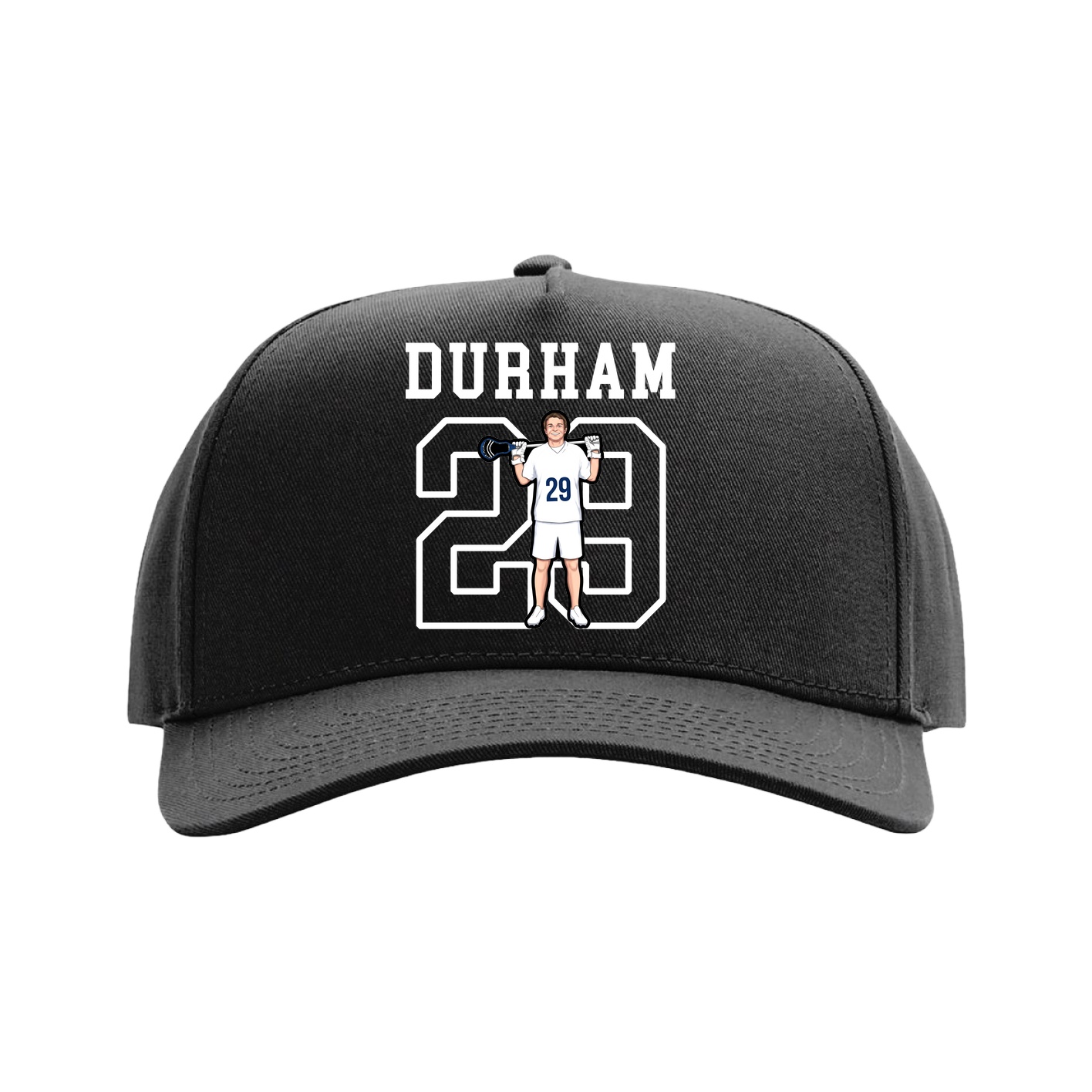 Full Fabric Five-Panel Champ Cap — Shirsey in Black