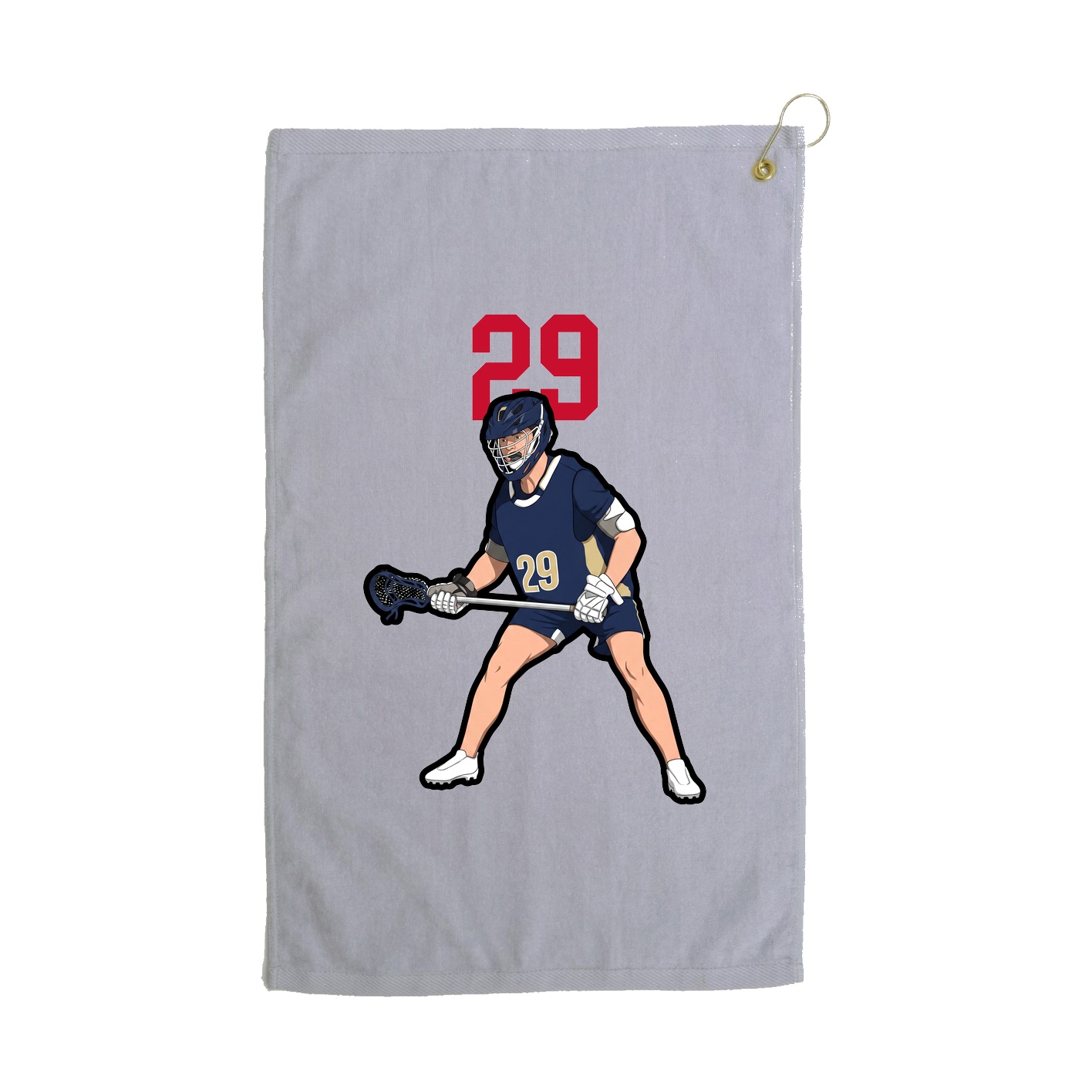 Golf Towel — Number Top in Grey