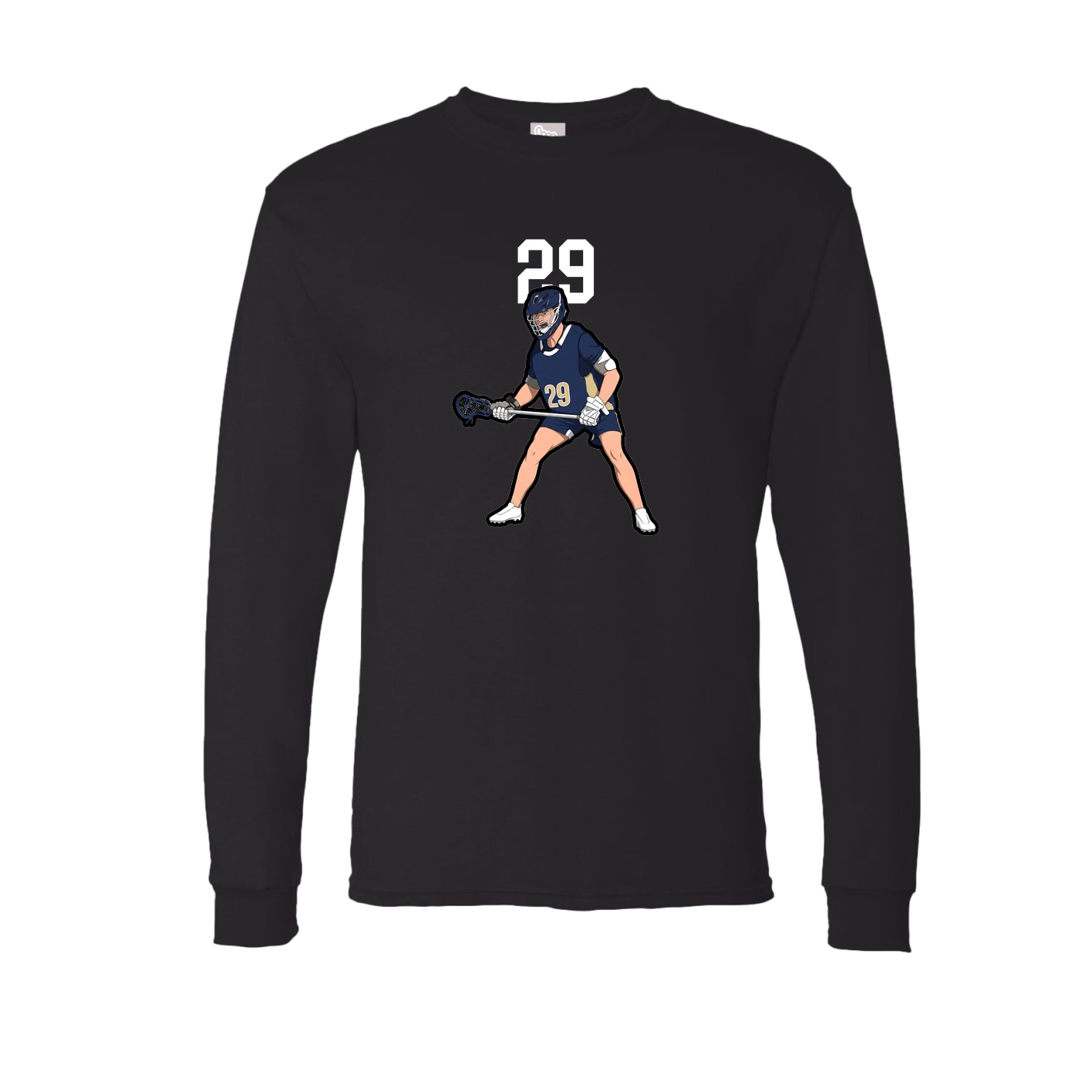 Long Sleeve Tee — Number Top in Black
