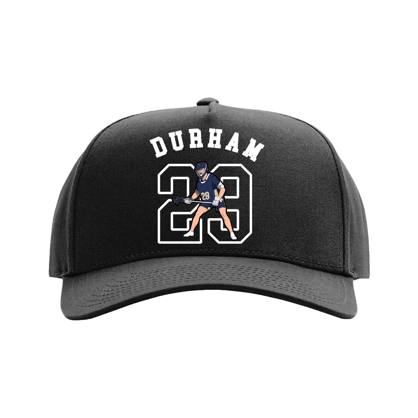 Full Fabric Five-Panel Champ Cap — Shirsey Arch in Black