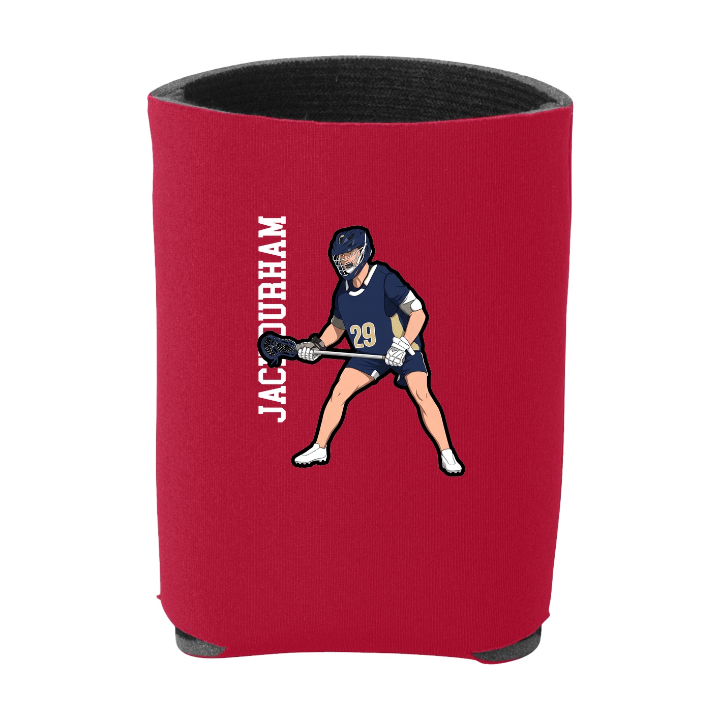 Can Holder — Name Vertical in Red