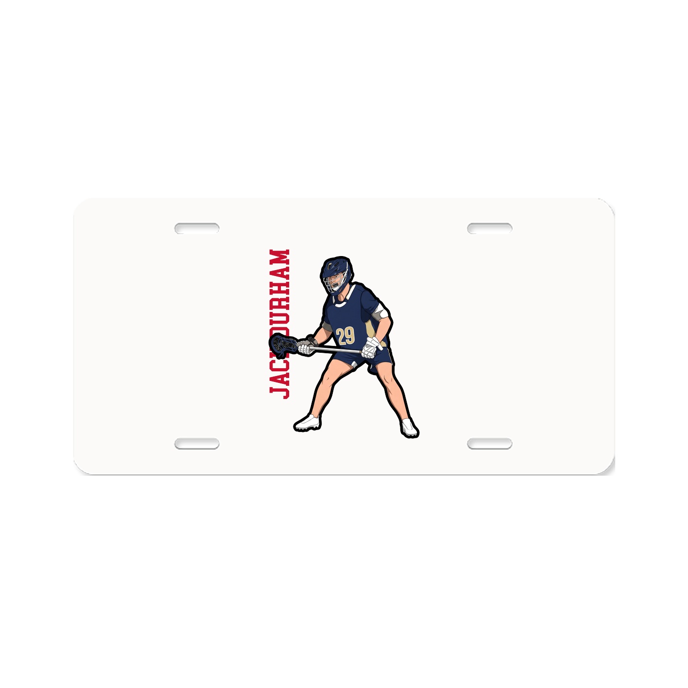 License Plate — Name Vertical in Classic