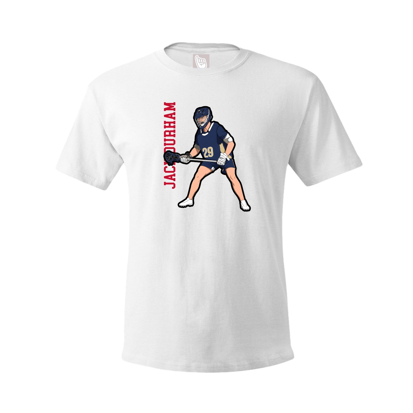 Tee — Name Vertical in White