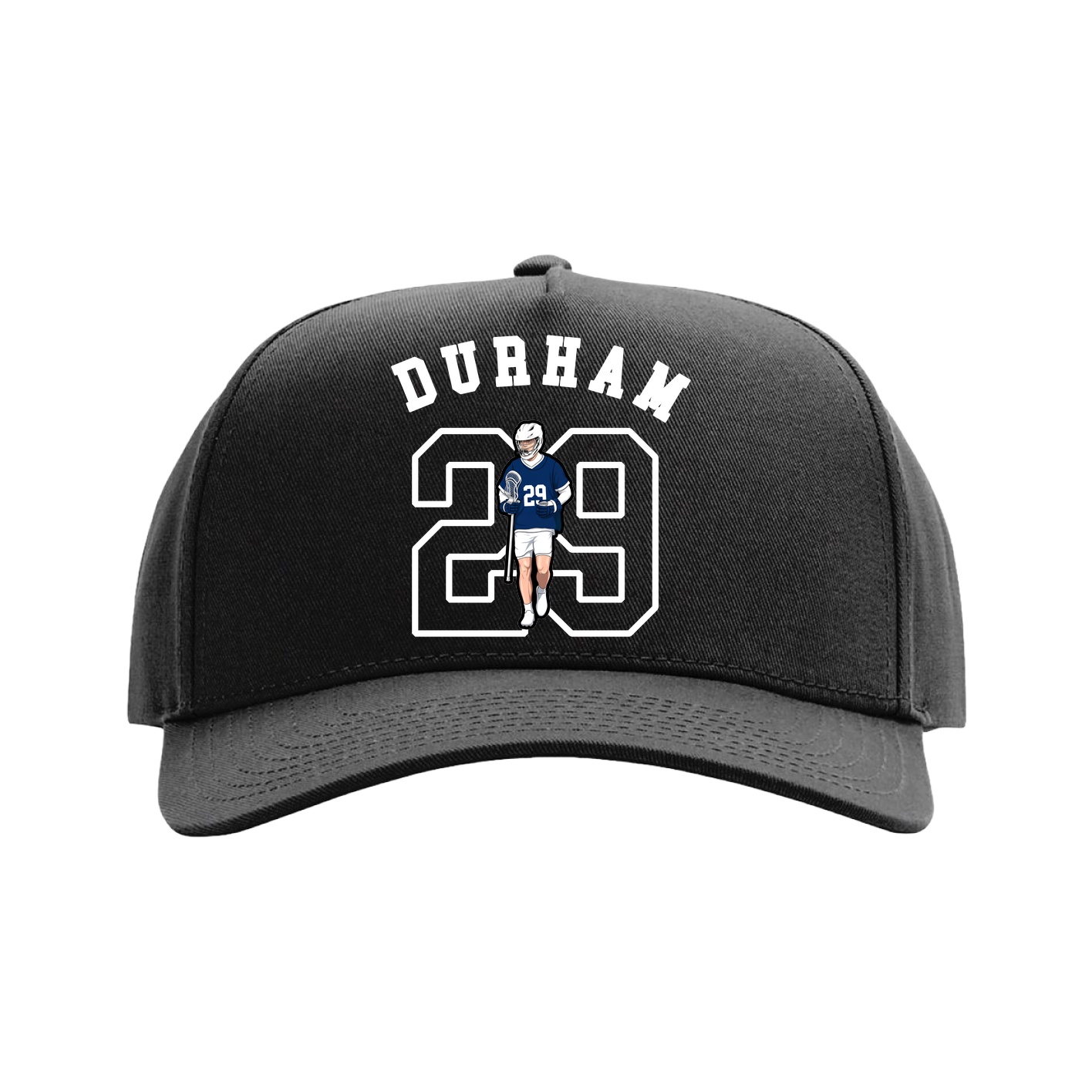 Full Fabric Five-Panel Champ Cap — Shirsey Arch in Black