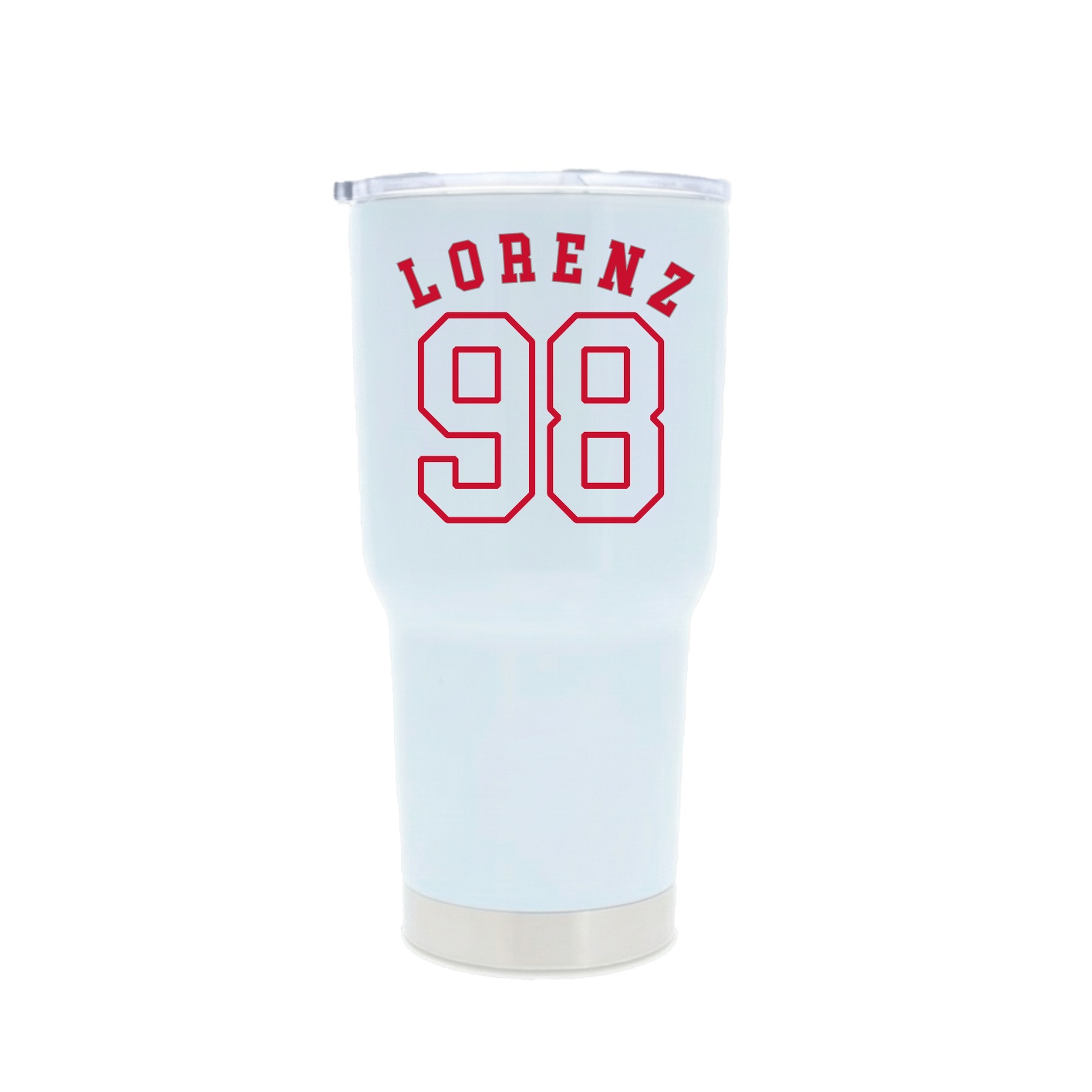 30oz Stainless Steel Tumbler — Shirsey Arch in White