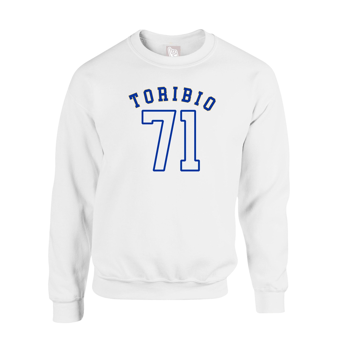Fleece Crew — Shirsey Arch in White