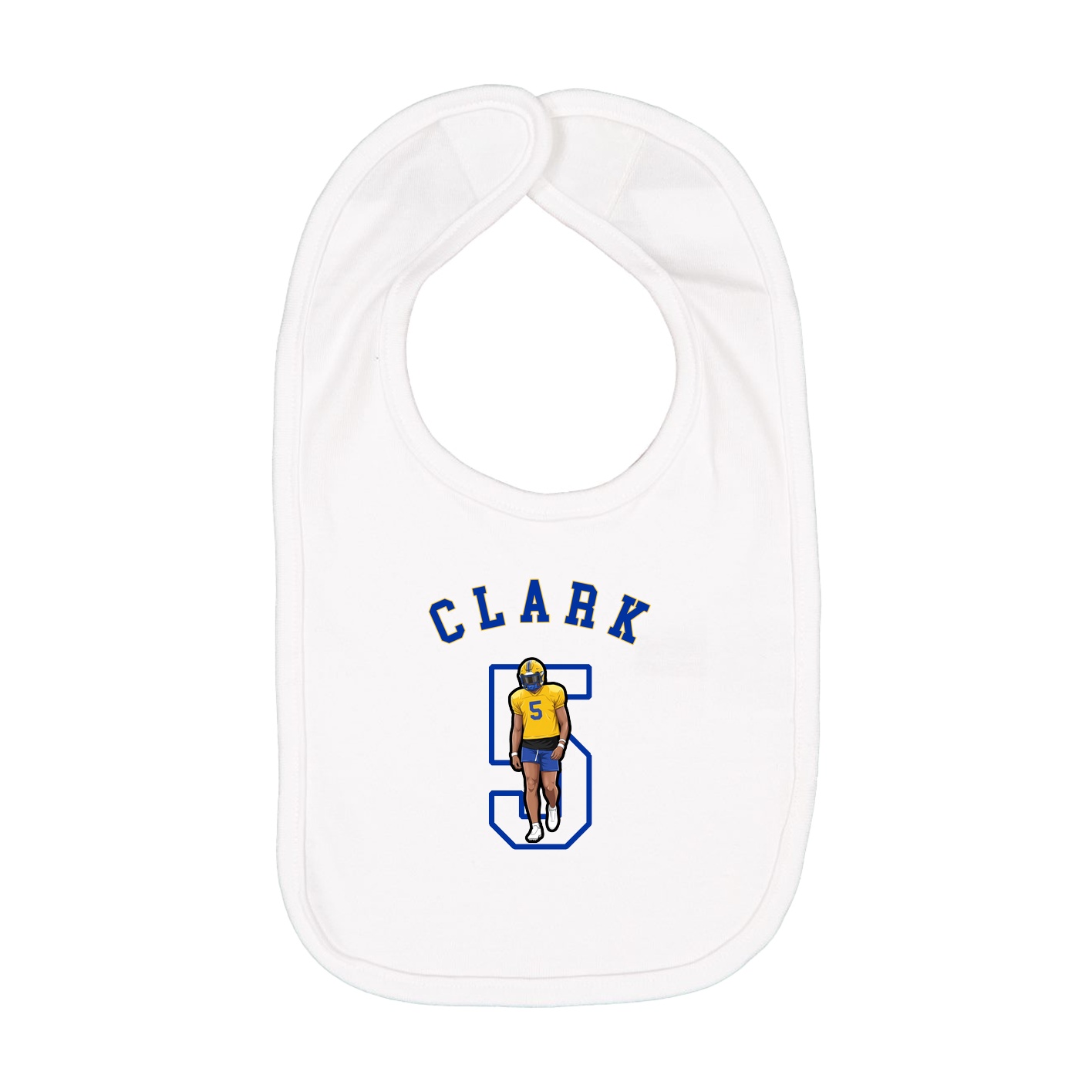 Infant Bib — Shirsey Arch in White