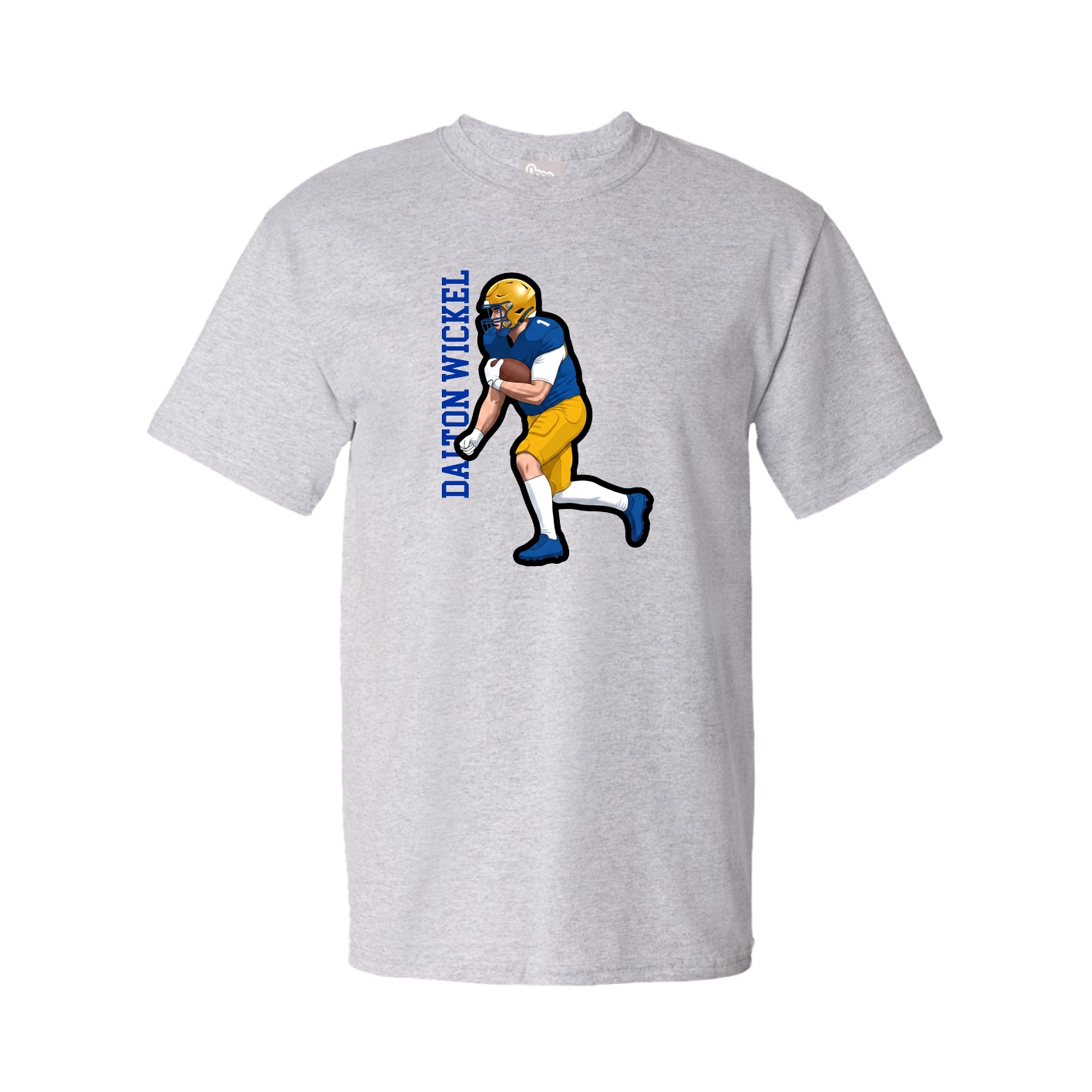 Youth Tee — Name Vertical in Grey