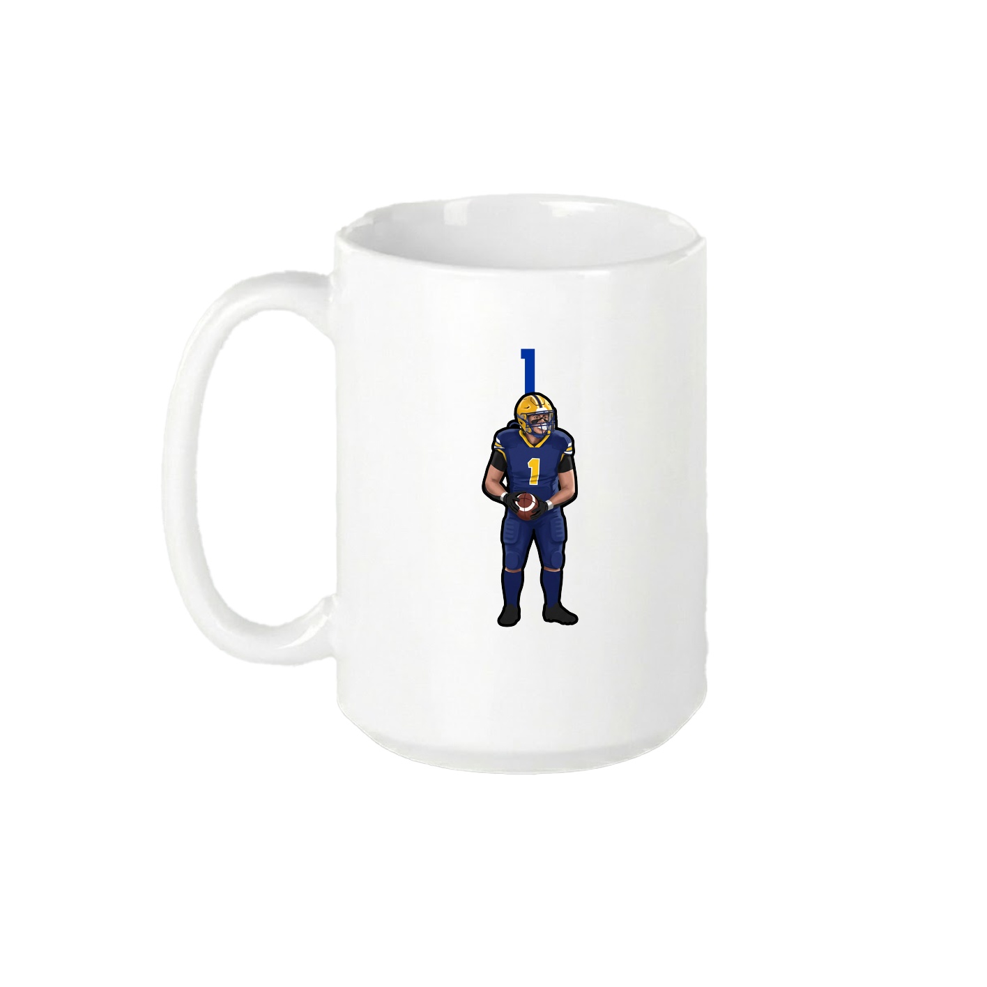 15oz Coffee Mug — Number Top in White