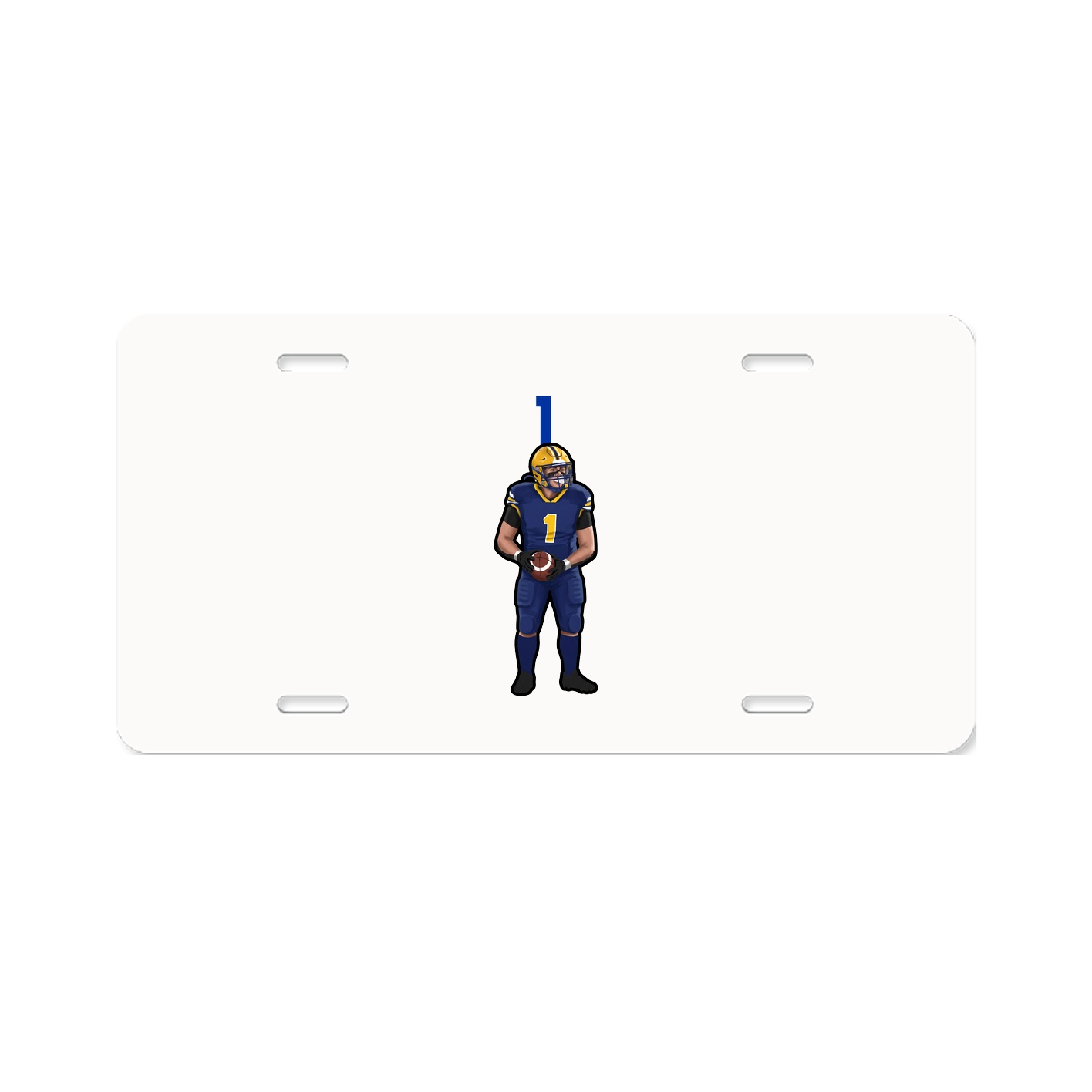 License Plate — Number Top in Classic
