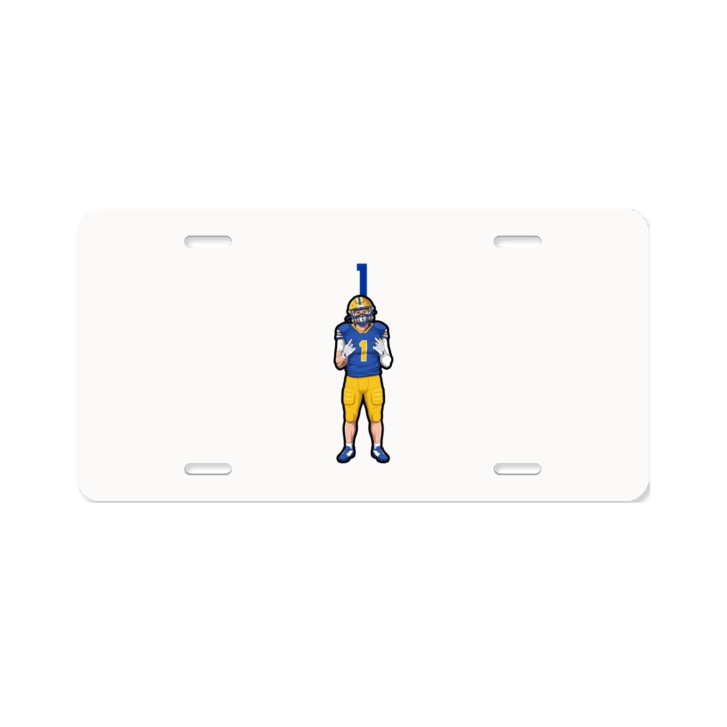 License Plate — Number Top in Classic