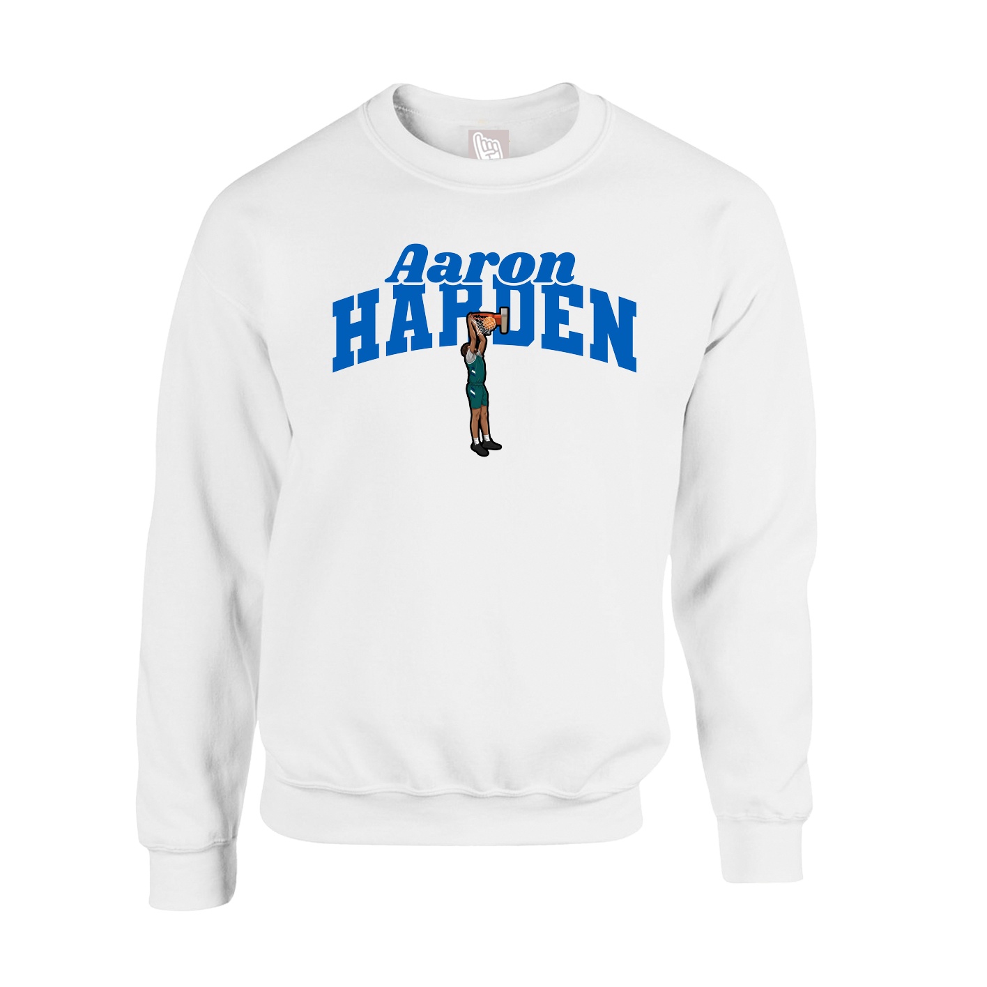 Fleece Crew — Signature Arch in White