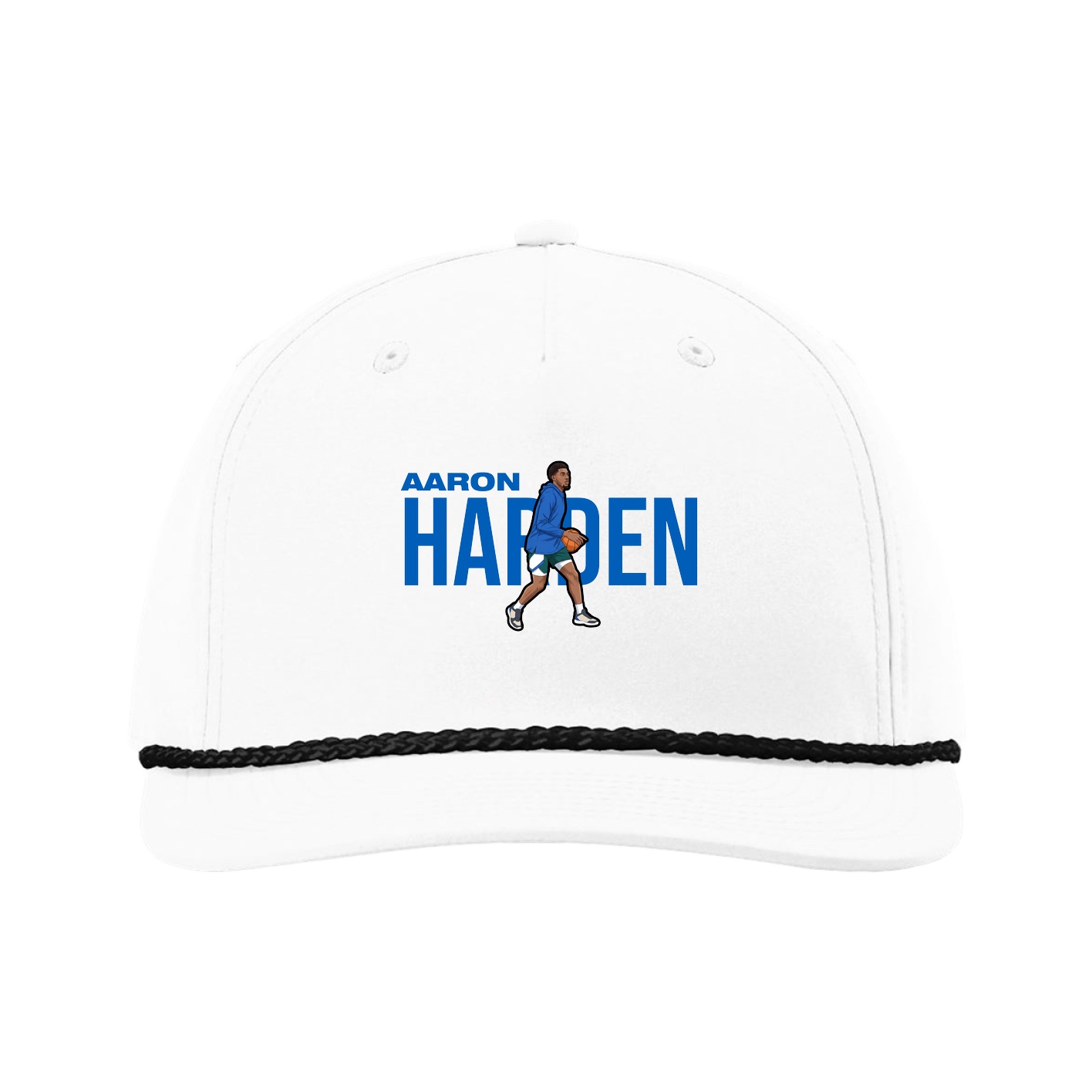 Five-Panel Classic Rope Cap — Player Name in White