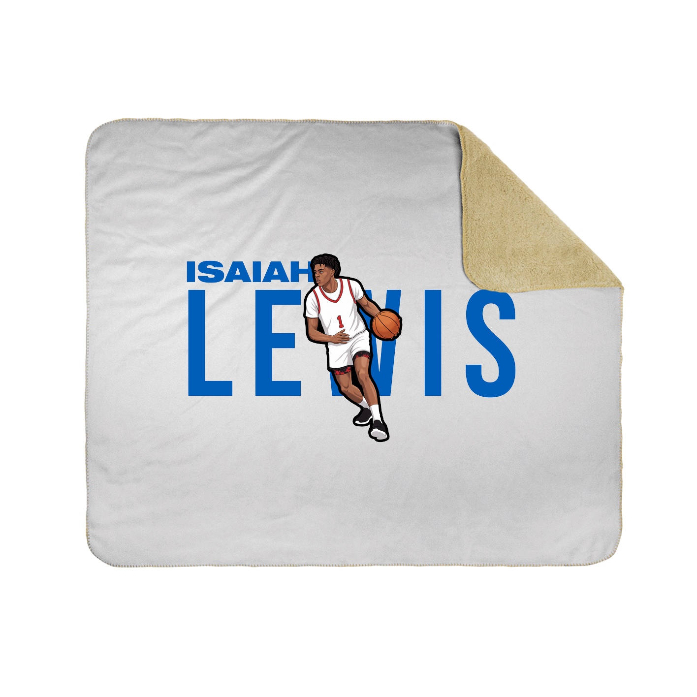 Throw Blanket — Player Name in White