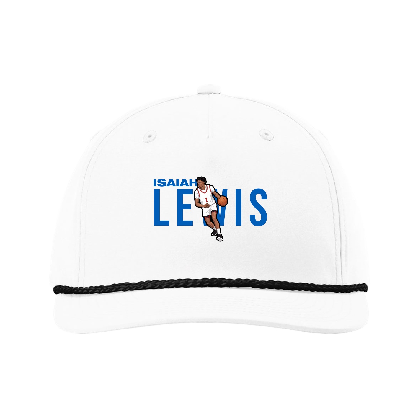 Five-Panel Classic Rope Cap — Player Name in White