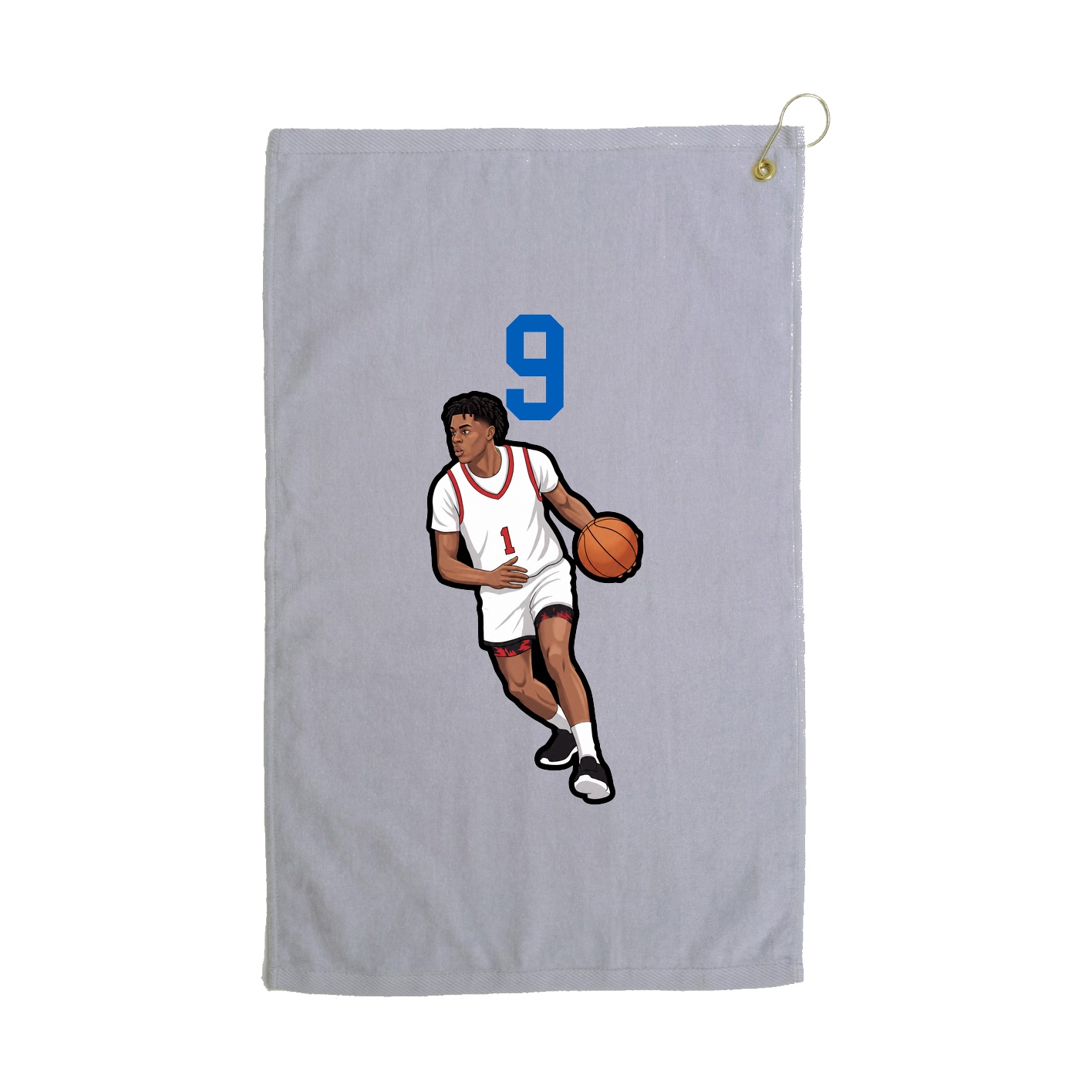 Golf Towel — Number Top in Grey