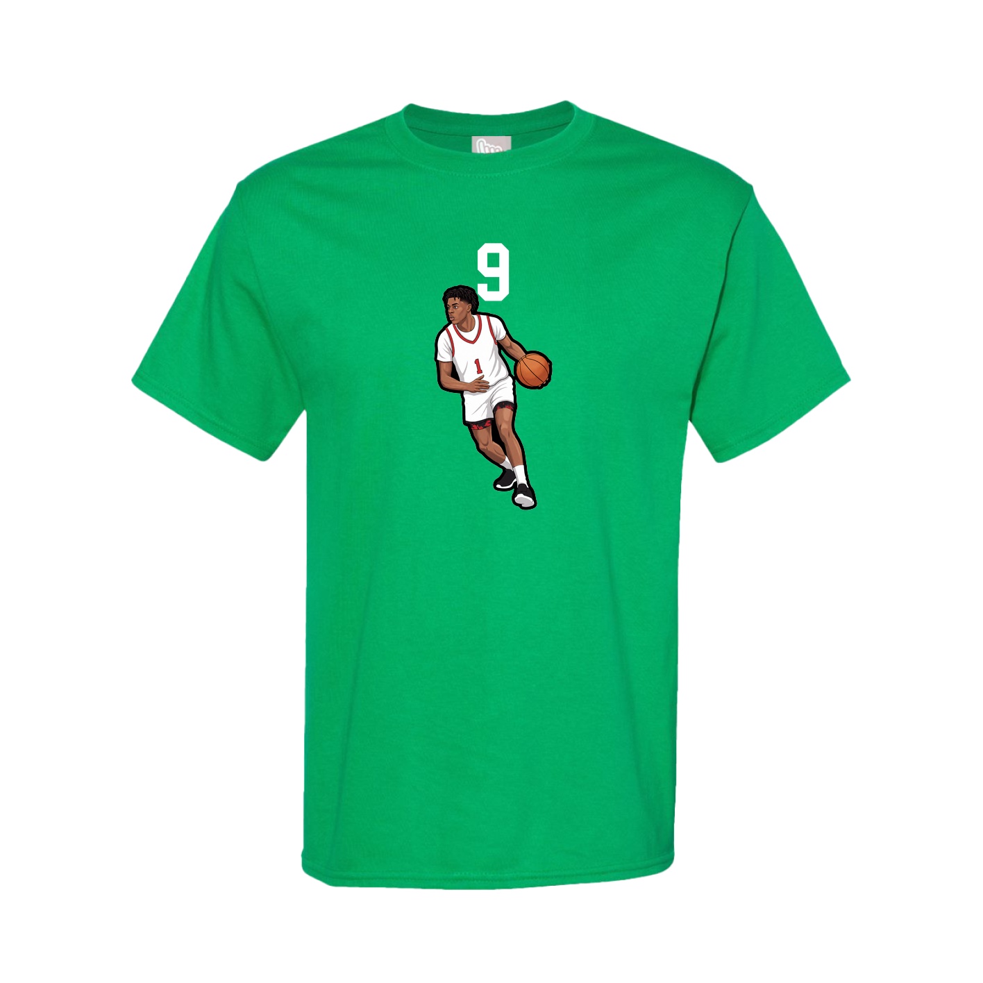 Youth Tee — Number Top in Green