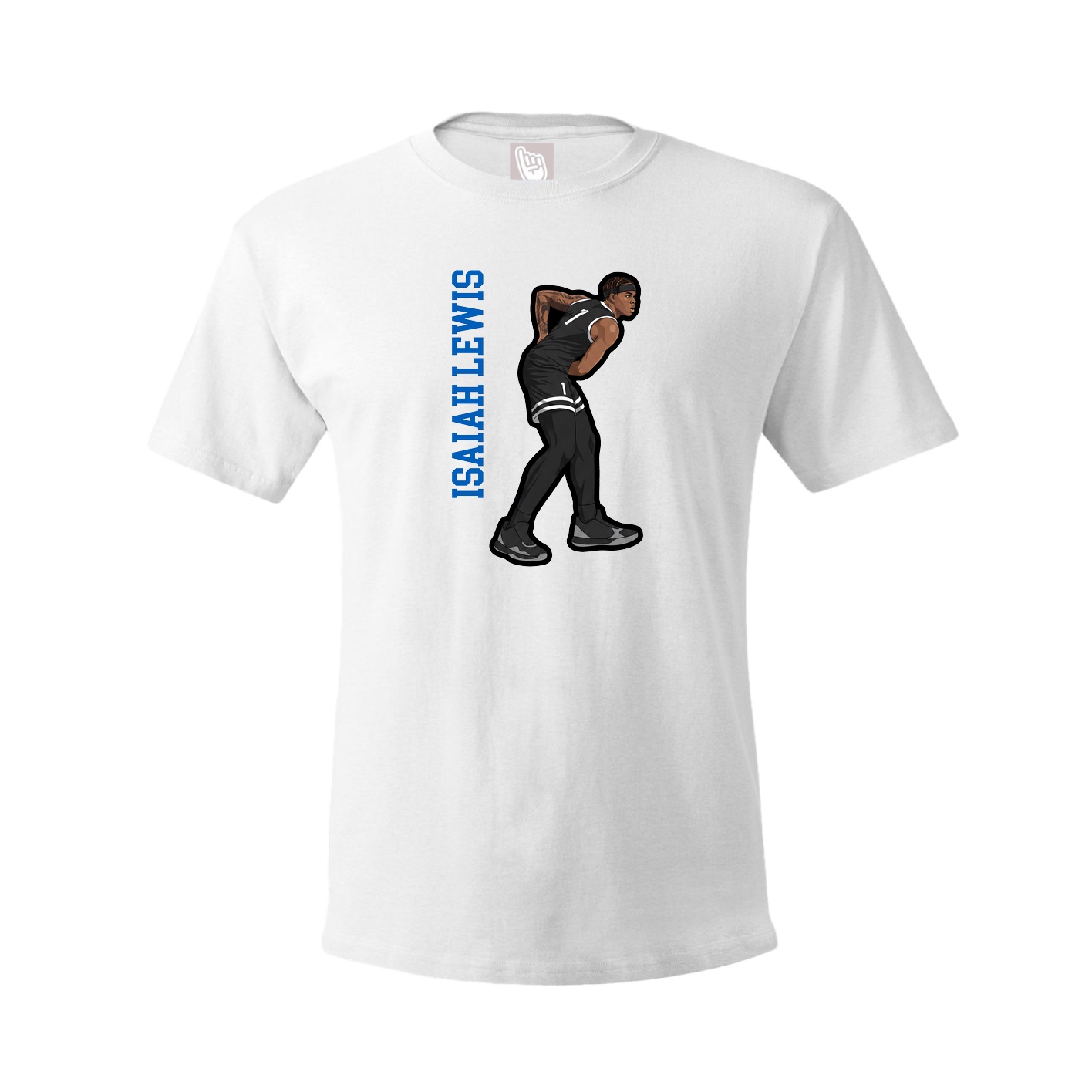 Youth Tee — Name Vertical in White