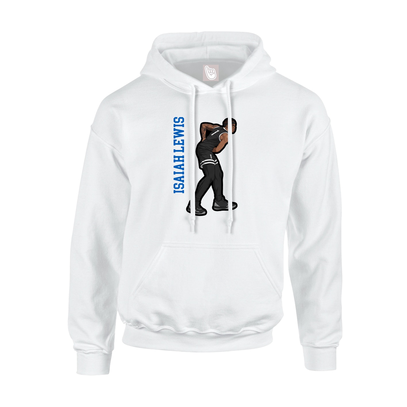 Hoodie — Name Vertical in White