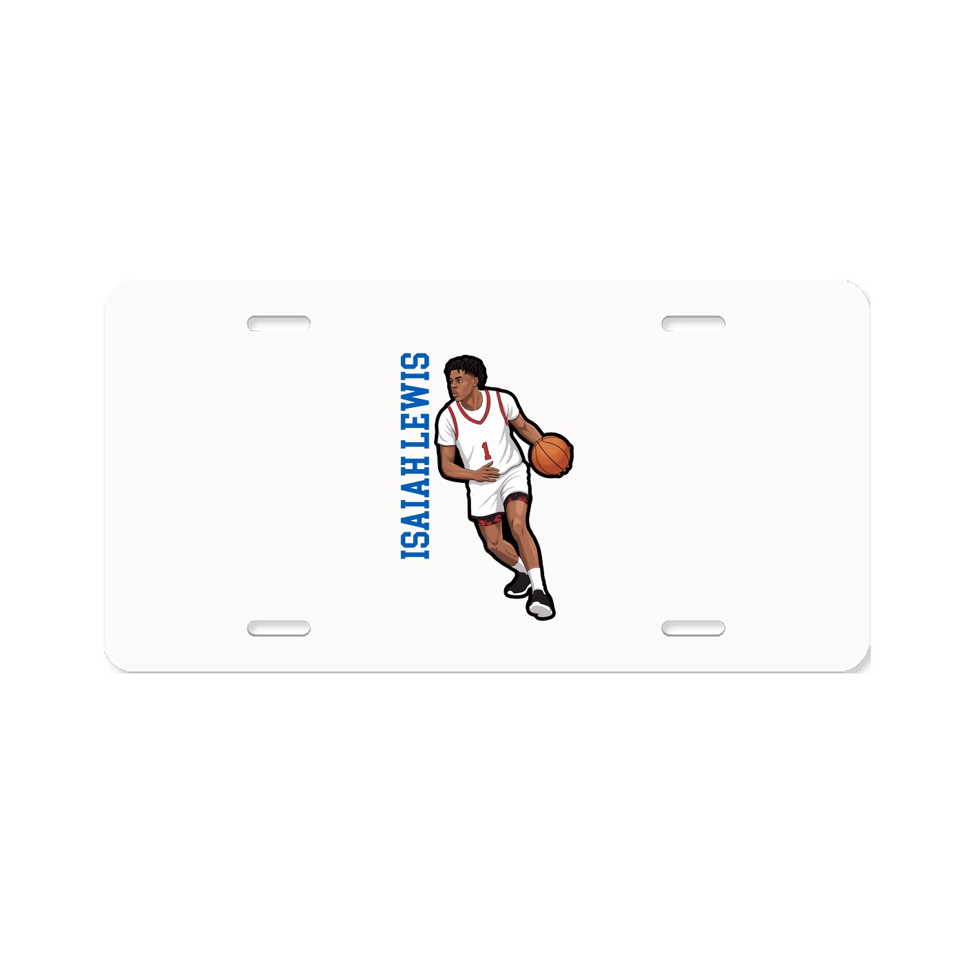 License Plate — Name Vertical in Classic