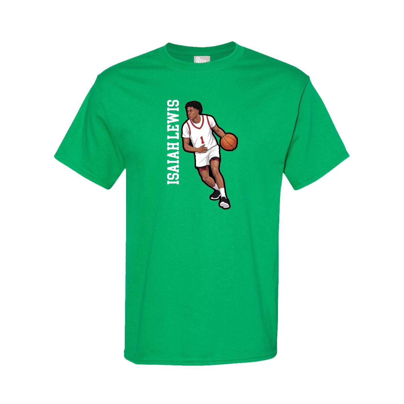 Tee — Name Vertical in Green