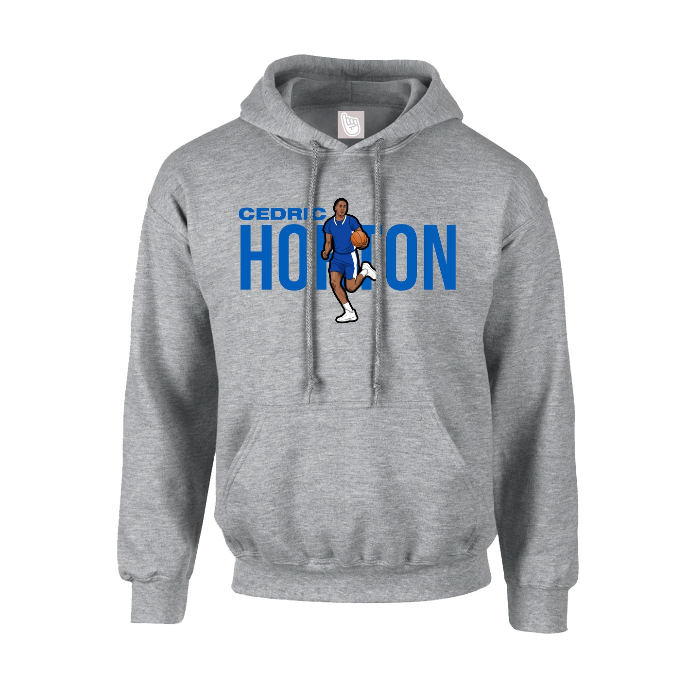 Youth Hoodie — Player Name in Grey