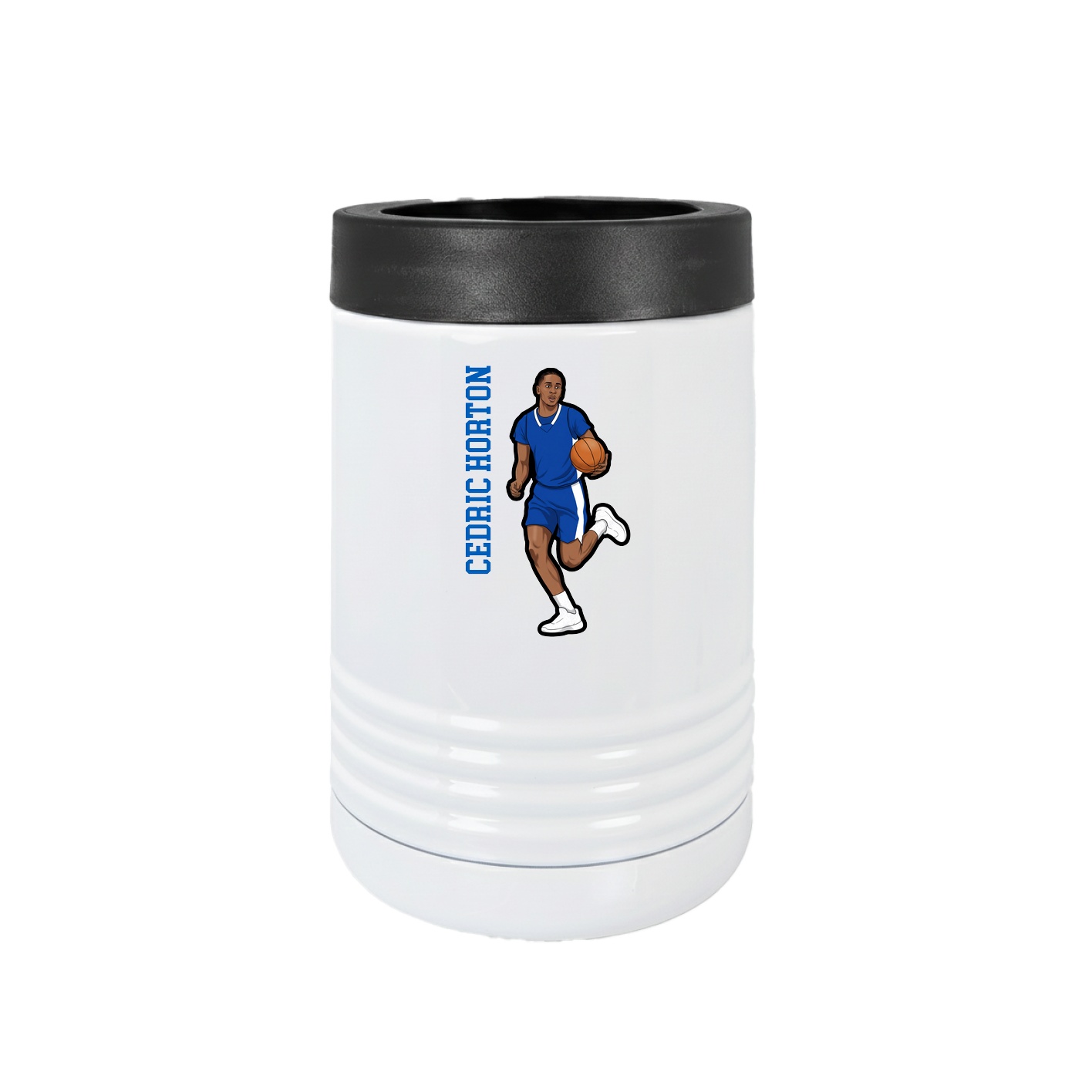 Beverage Holder — Name Vertical in White