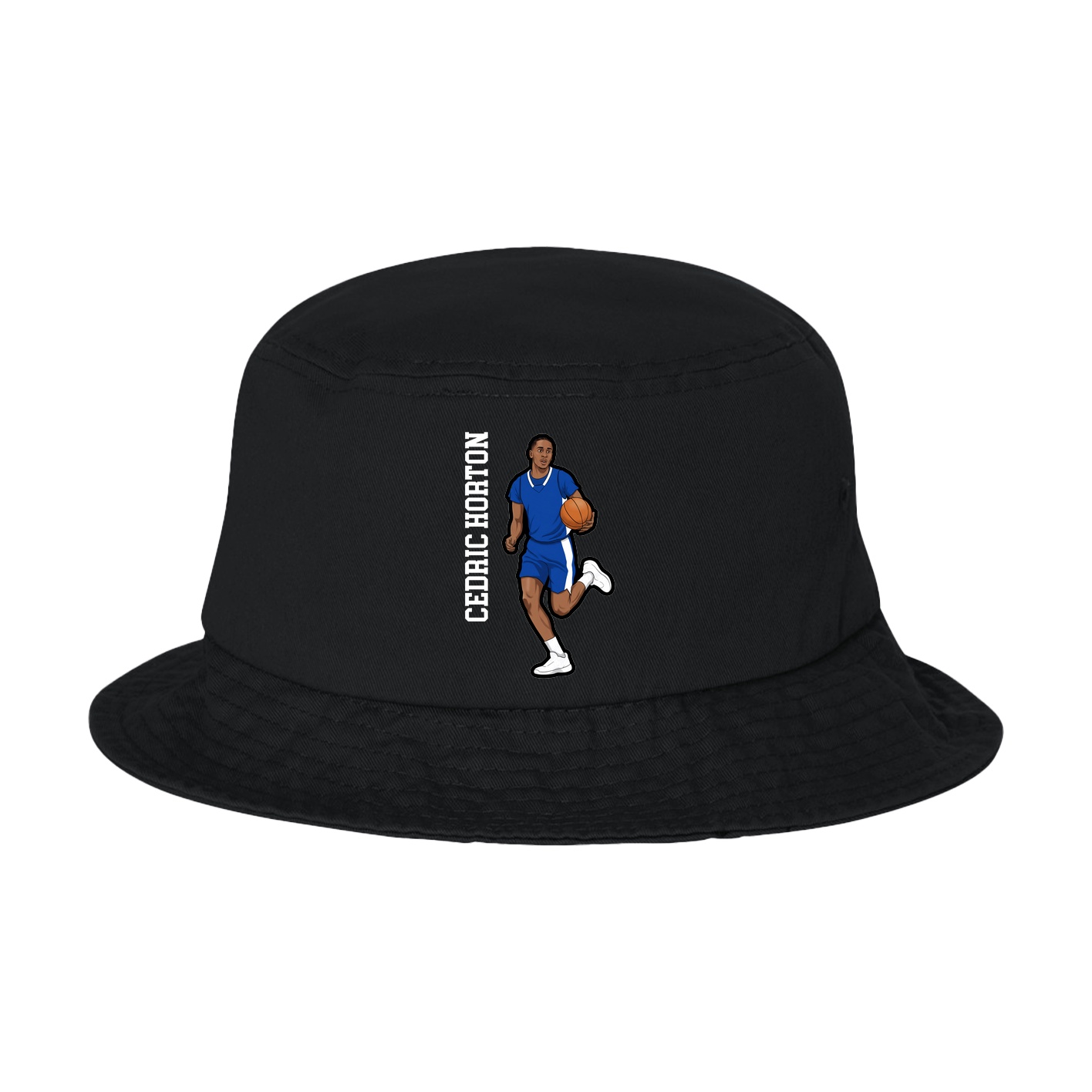 Bucket Cap — Name Vertical in Black