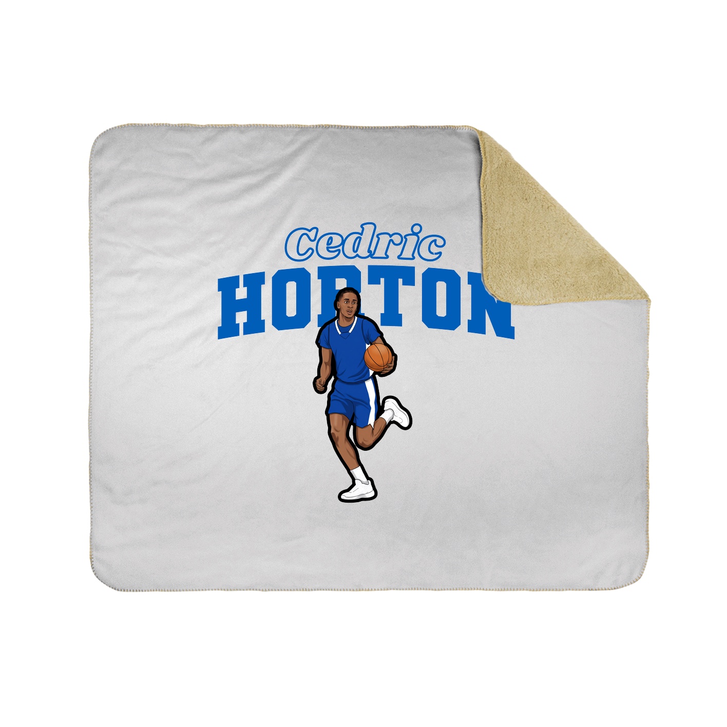 Throw Blanket — Name Arch in White