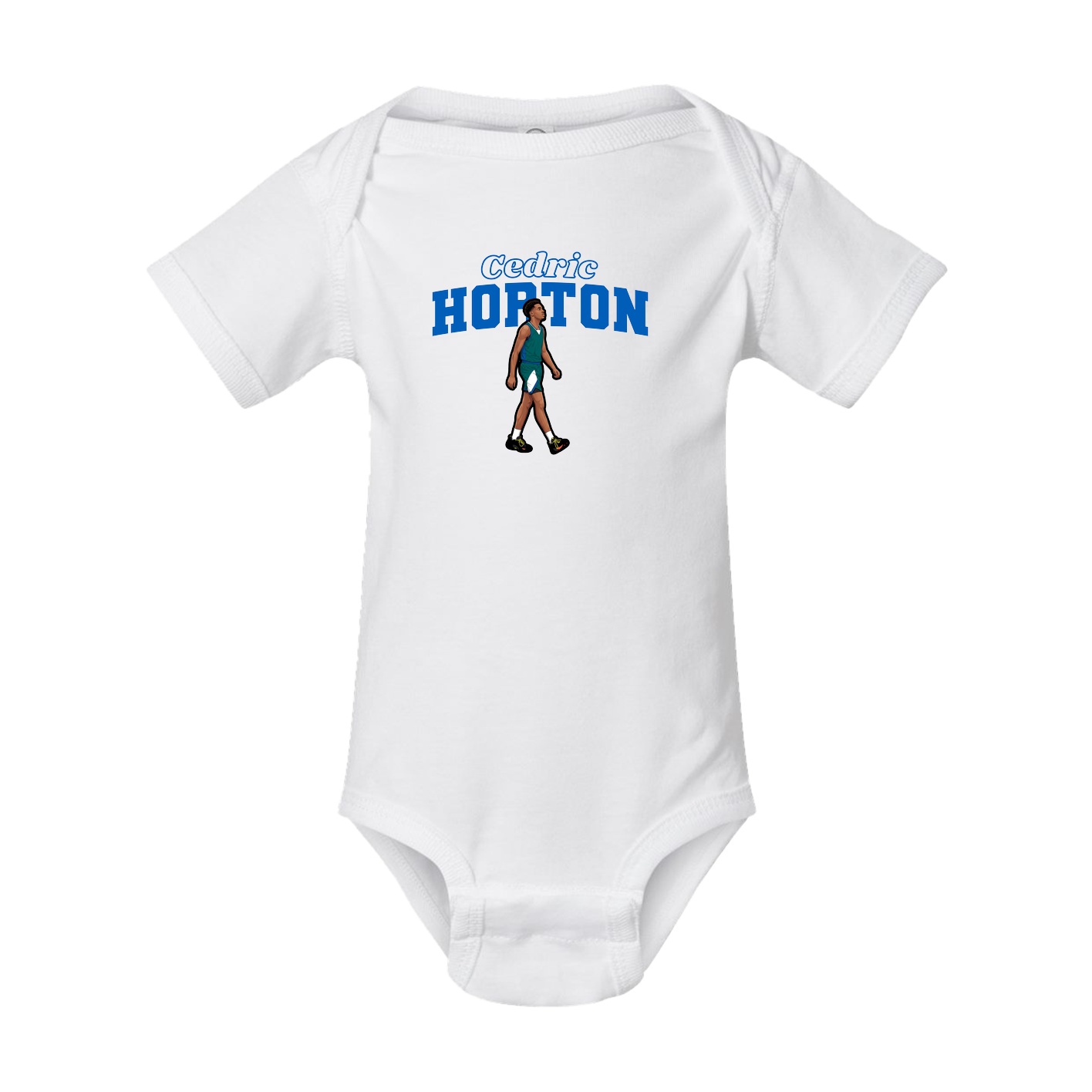 Baby Onesie — Name Arch in White