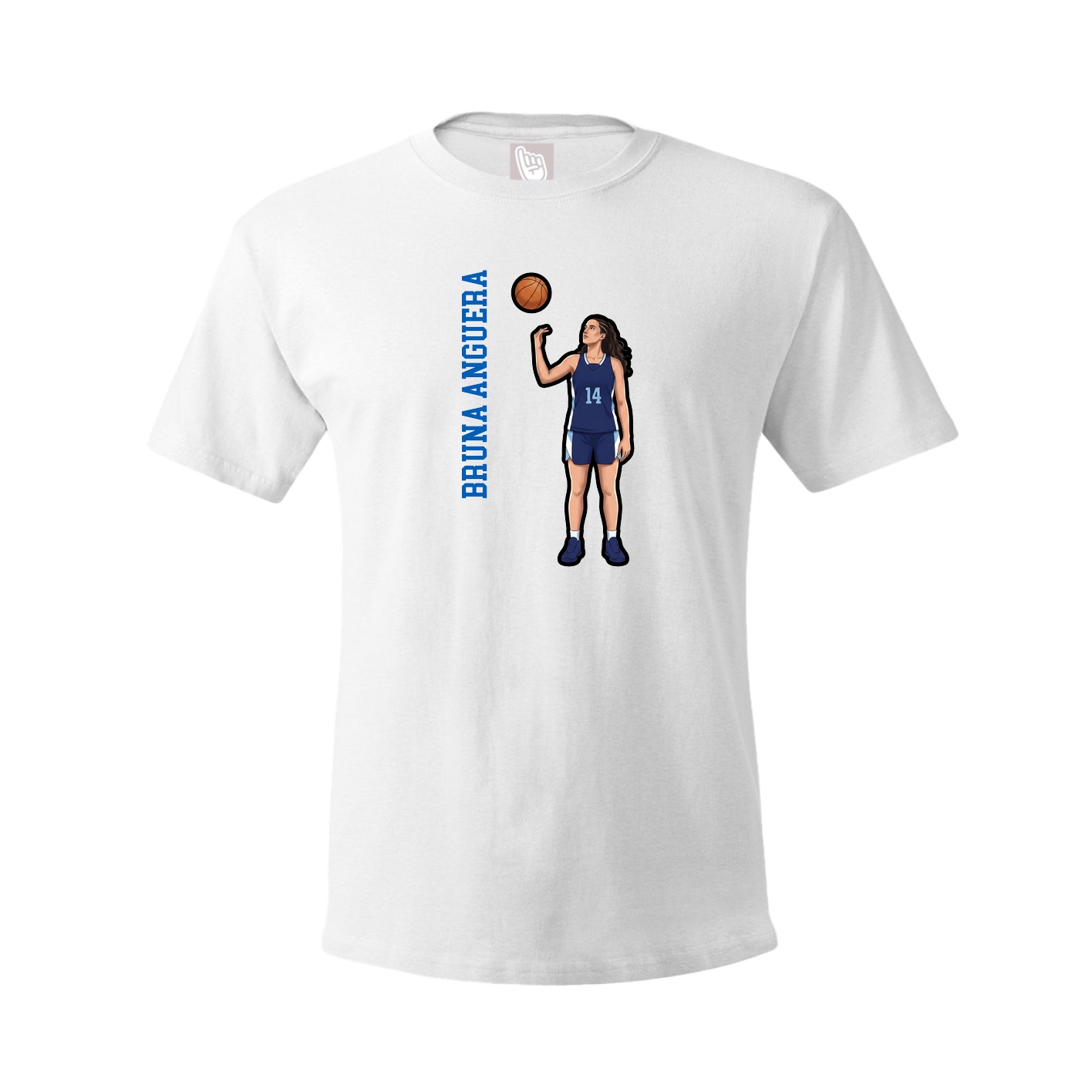 Youth Tee — Name Vertical in White
