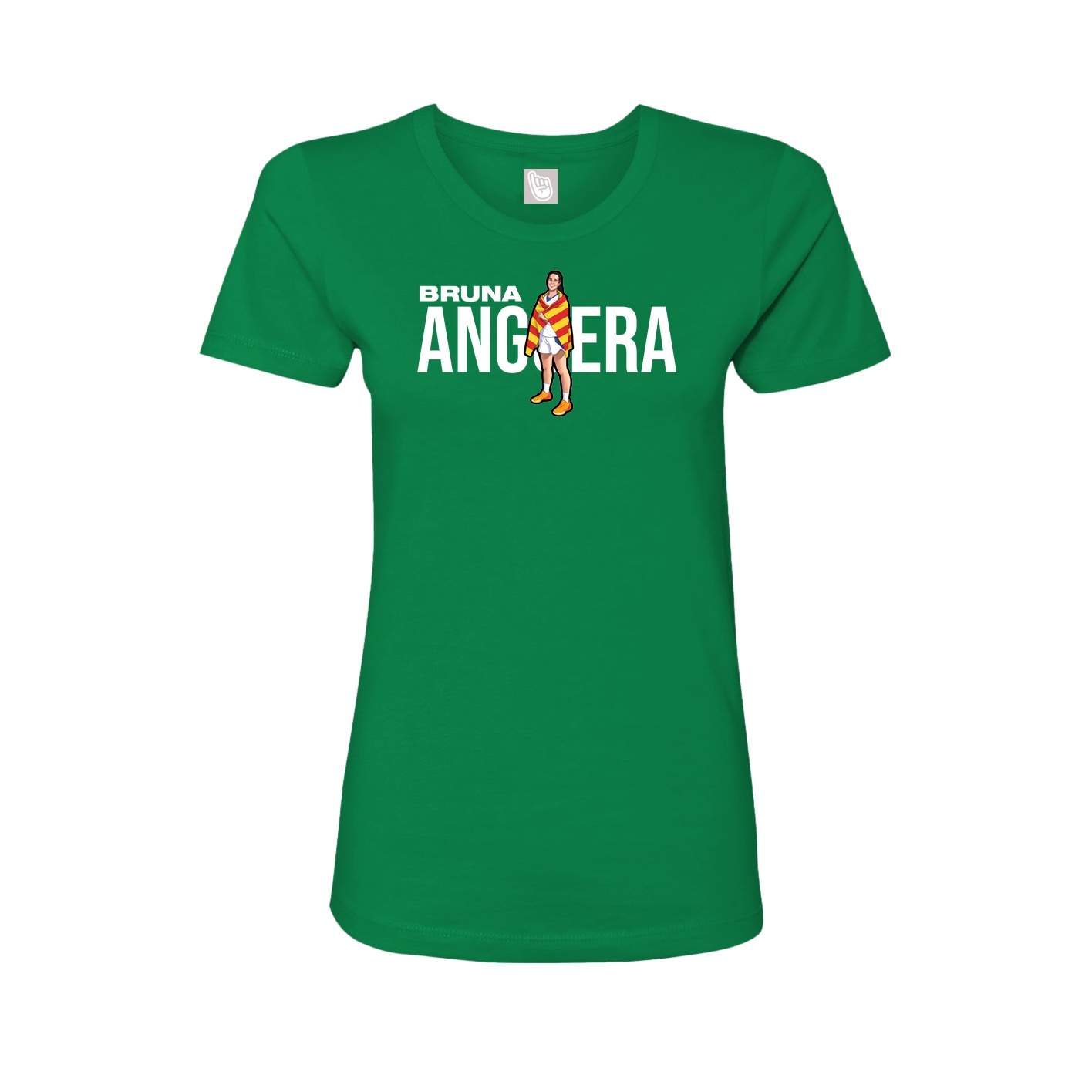 Fitted Women's Tee — Player Name in Green