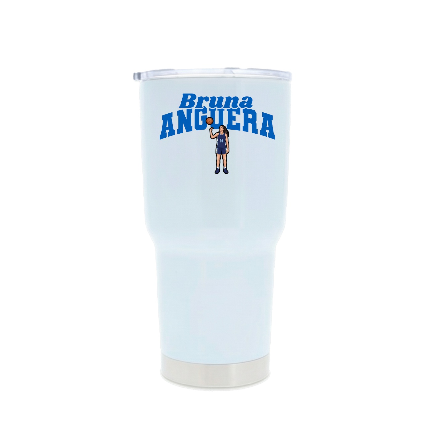 30oz Stainless Steel Tumbler — Signature Arch in White