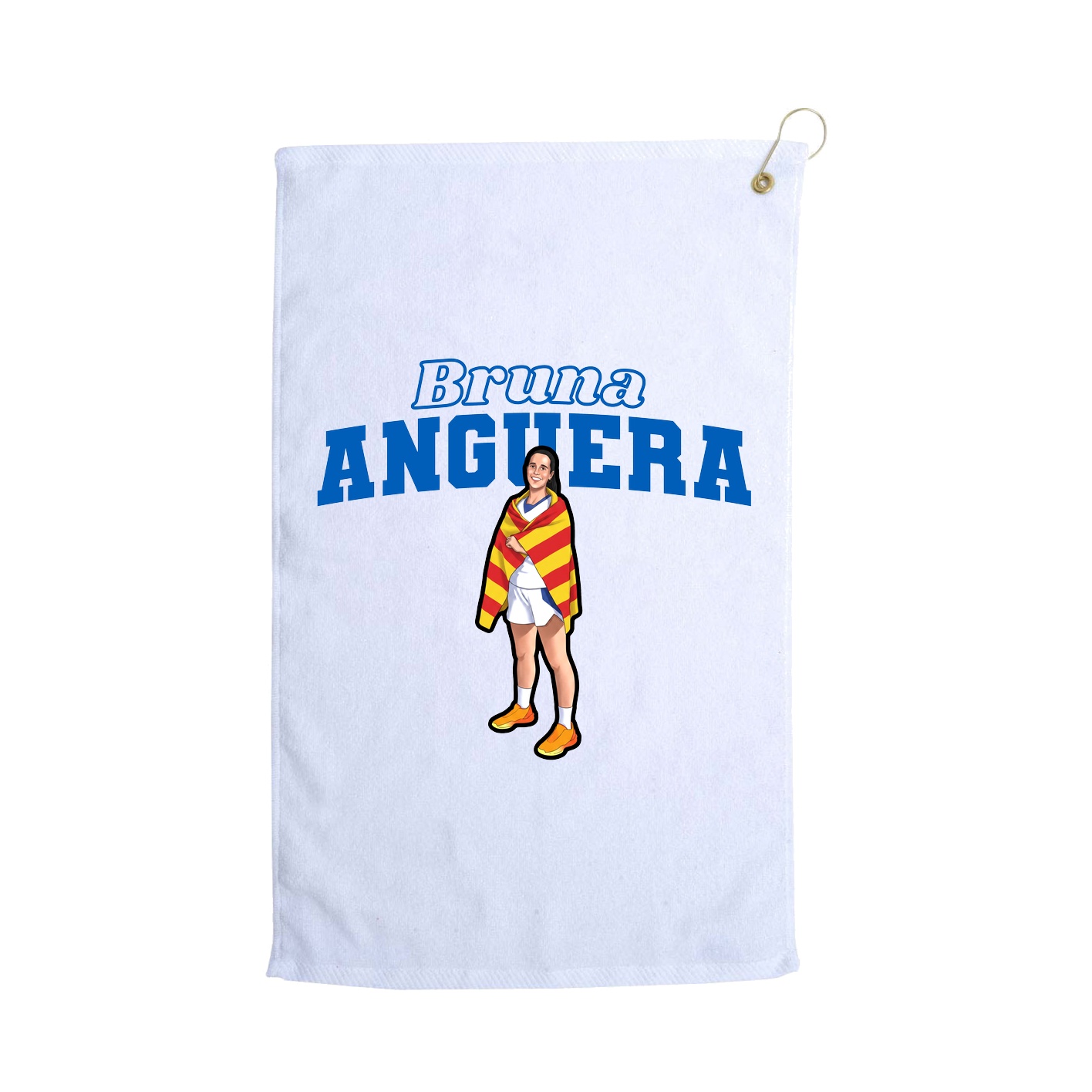 Golf Towel — Name Arch in White